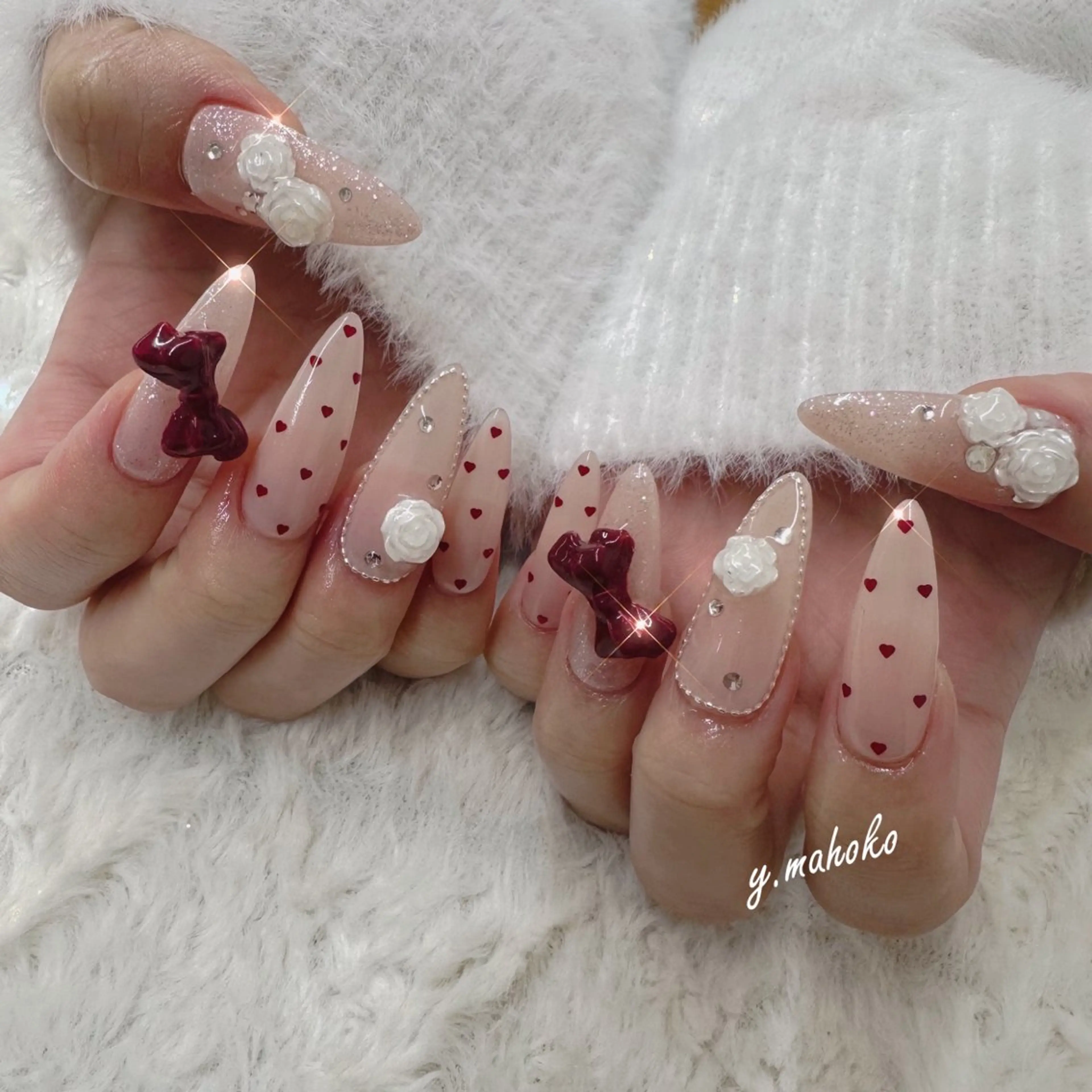 ネイル ハンドネイル パラジェル有/ 長さだし/mahoのネイルデザイン