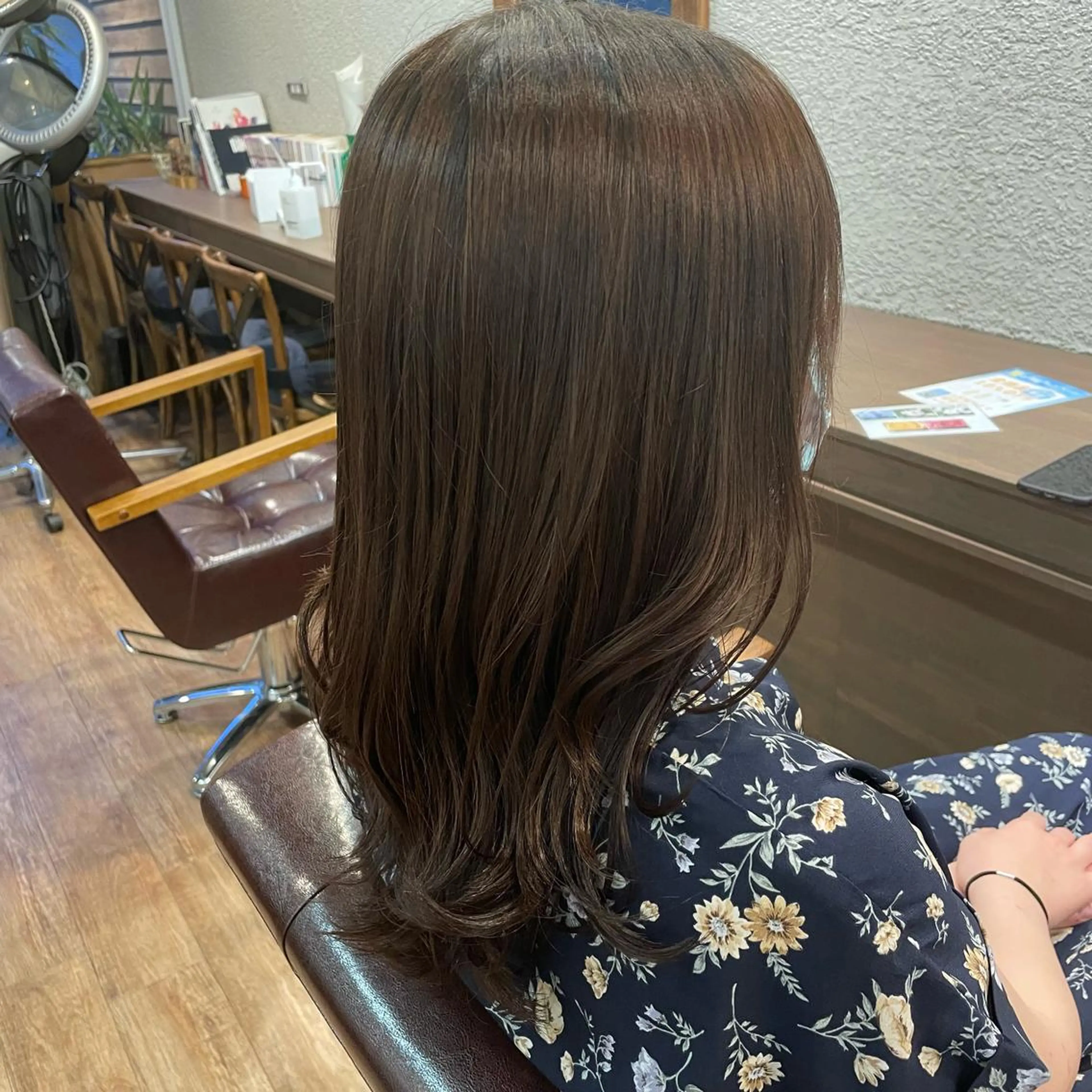 セミロング 顔周りカット レイヤーカット ふるはし みなのヘアスタイル