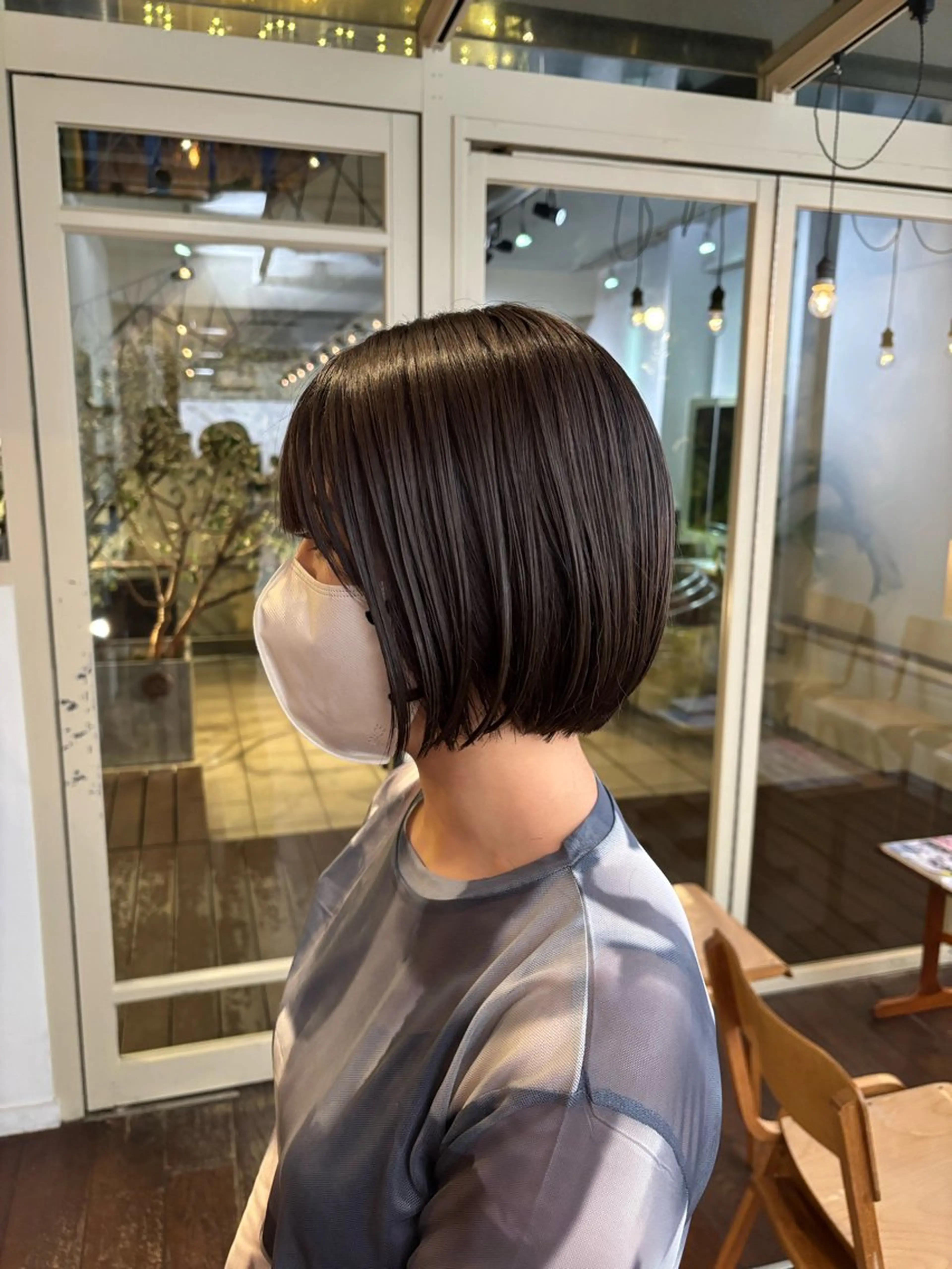 ミディアム カラー くいた あやなのヘアスタイル