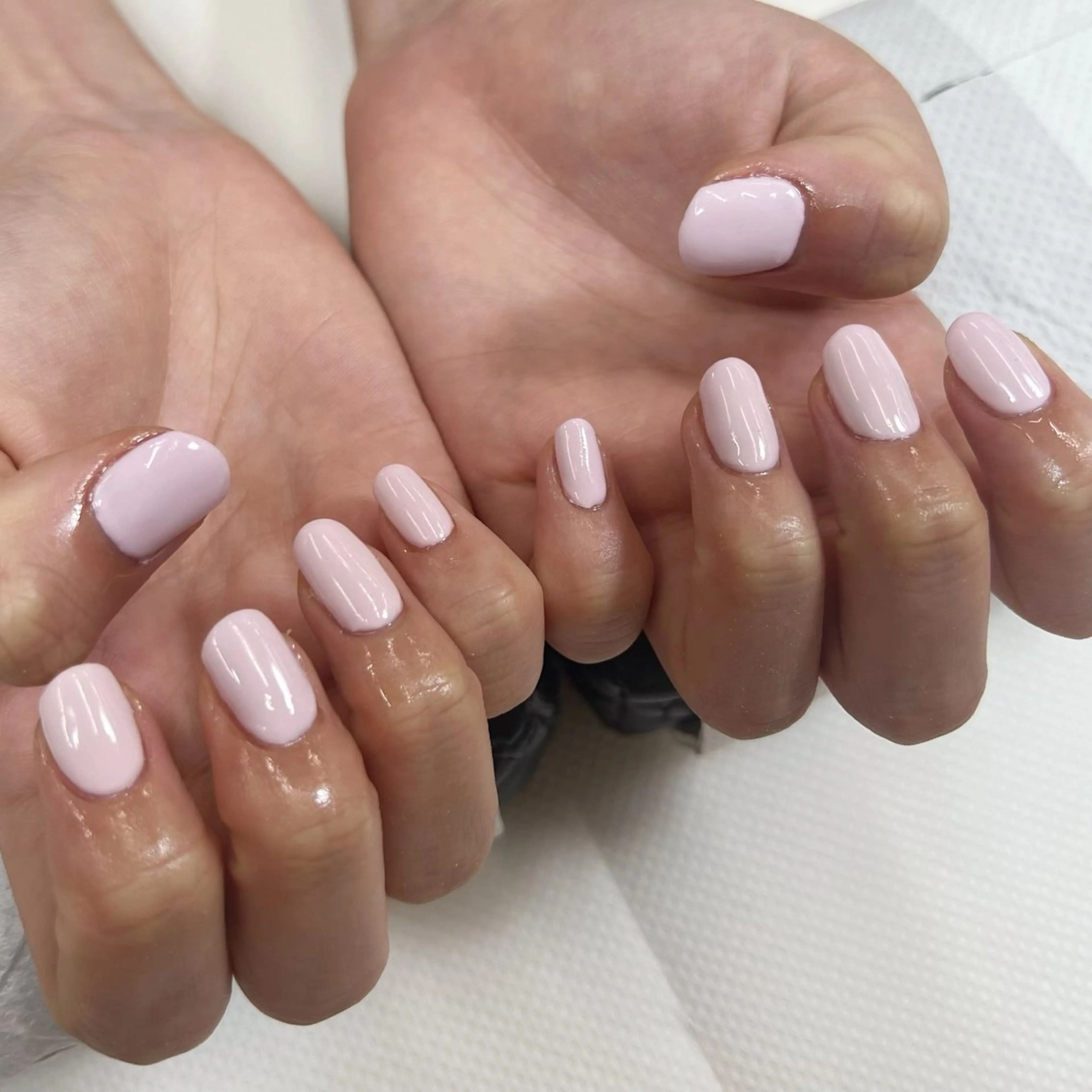 ネイル ワンカラーネイル パステルネイル ピンク ハンドネイル Nishimura Amiのネイルデザイン