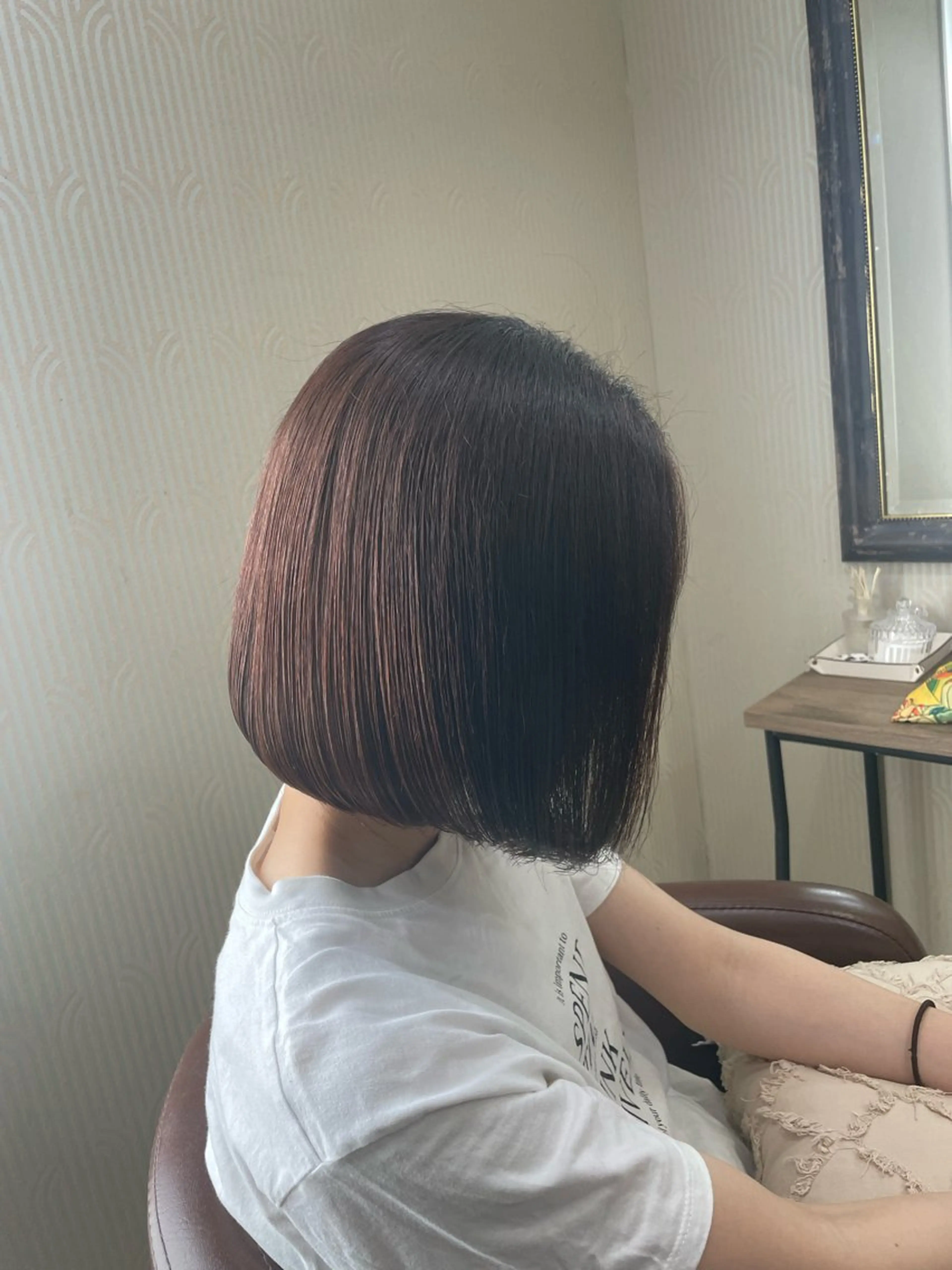 ショート カラー ブラウンカラー マロンブラウン ボブ feliz🤍 RINAのマツエク・マツパデザイン