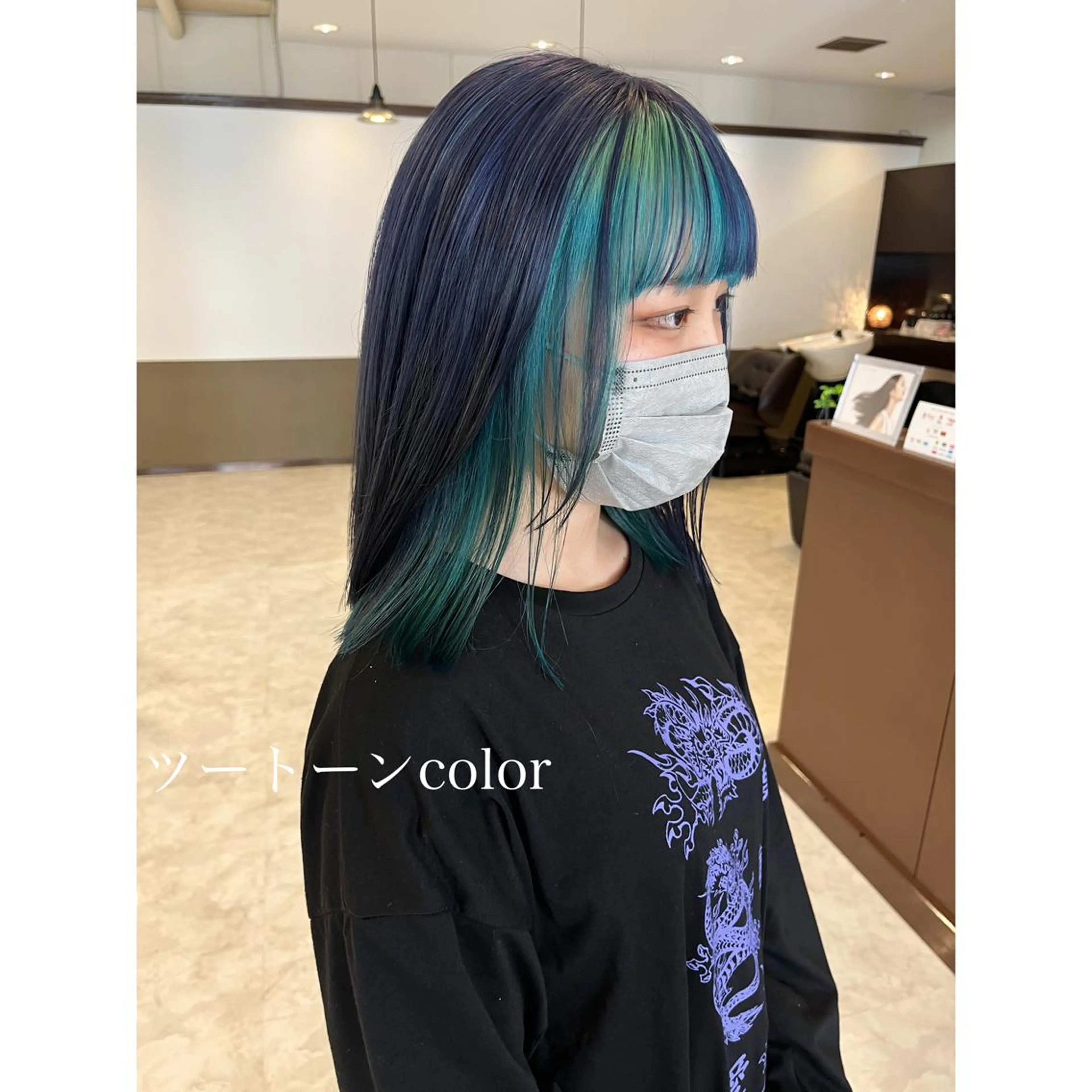 ミディアム カラー 坂井田 浩樹のヘアスタイル