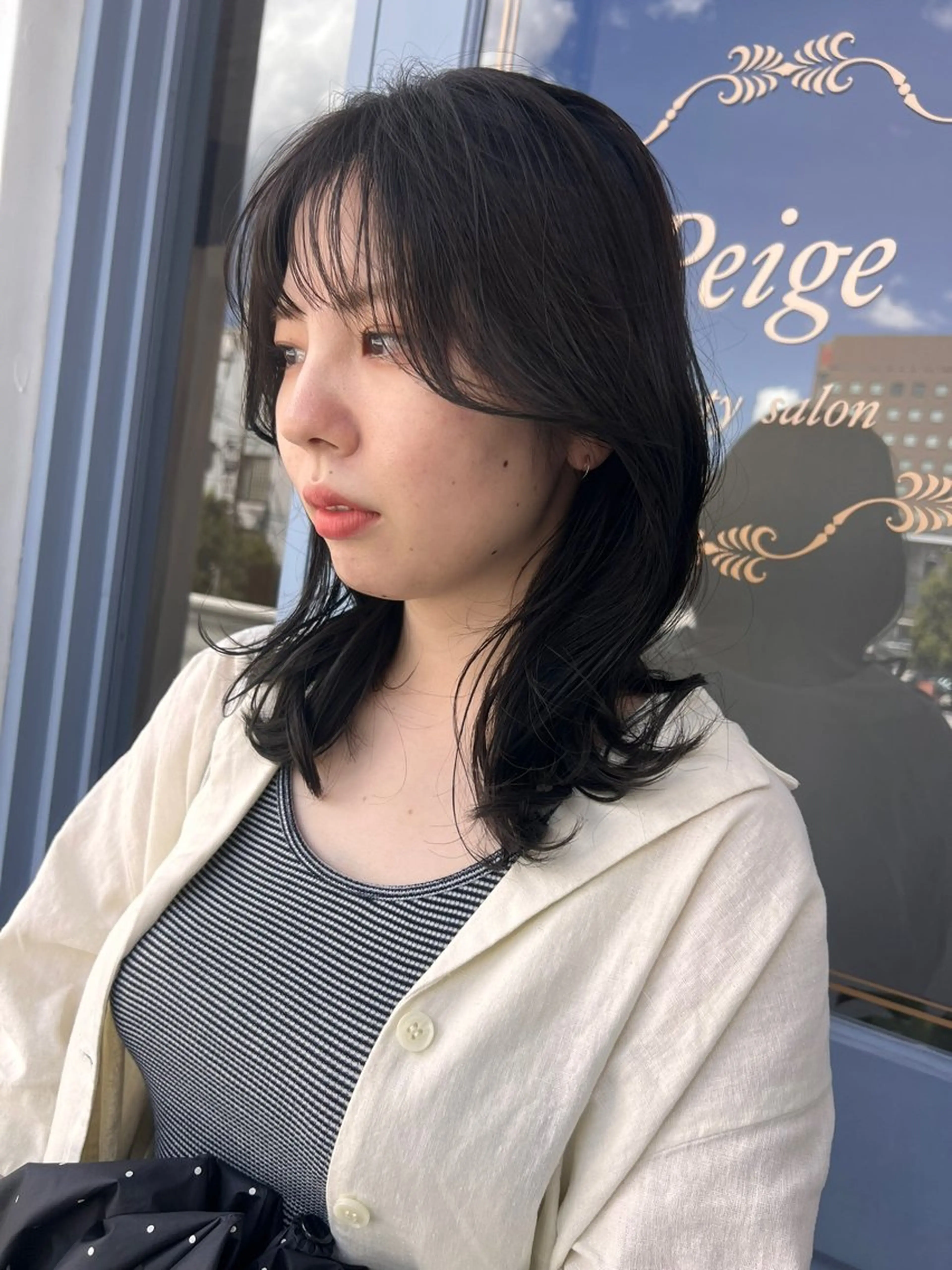 ミディアム レイヤーカット 似合わせカット カット 高橋 秀平のヘアスタイル