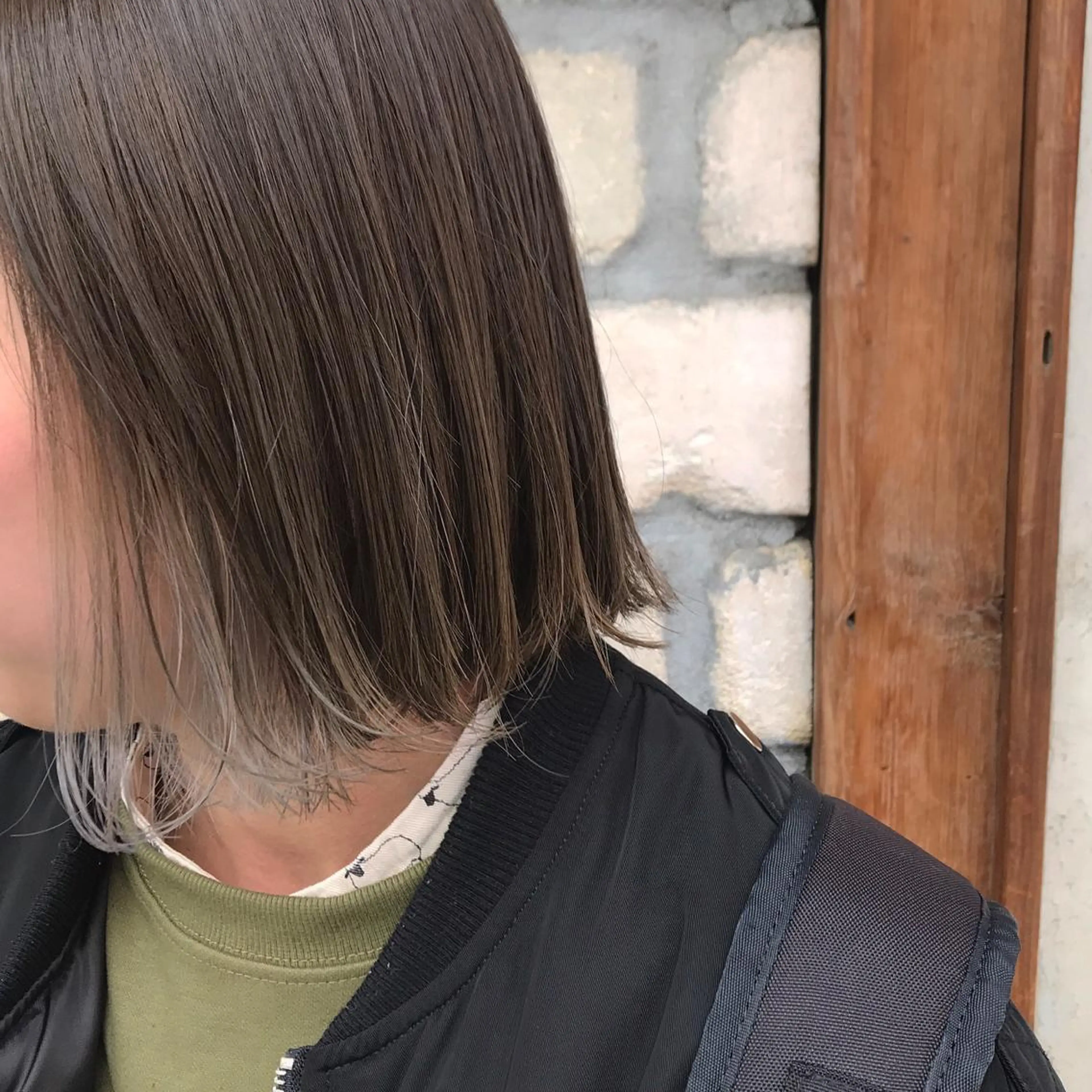 ミディアム カラー アッシュ インナーカラー emme エミィ/立川のヘアスタイル