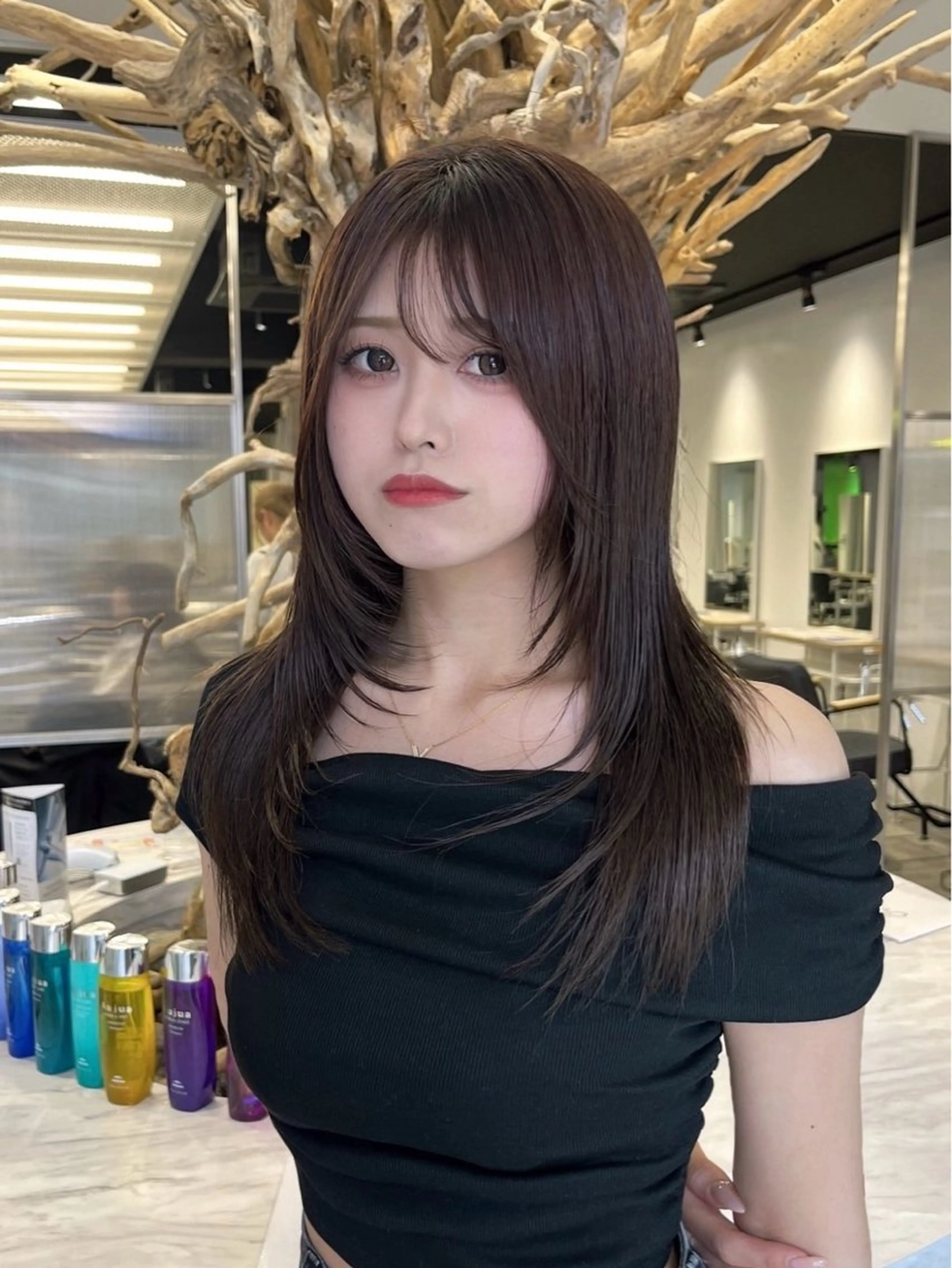 ロング カラー ヘアカラー mai🤍縮毛酸性ス トレート/アイリストのヘアスタイル