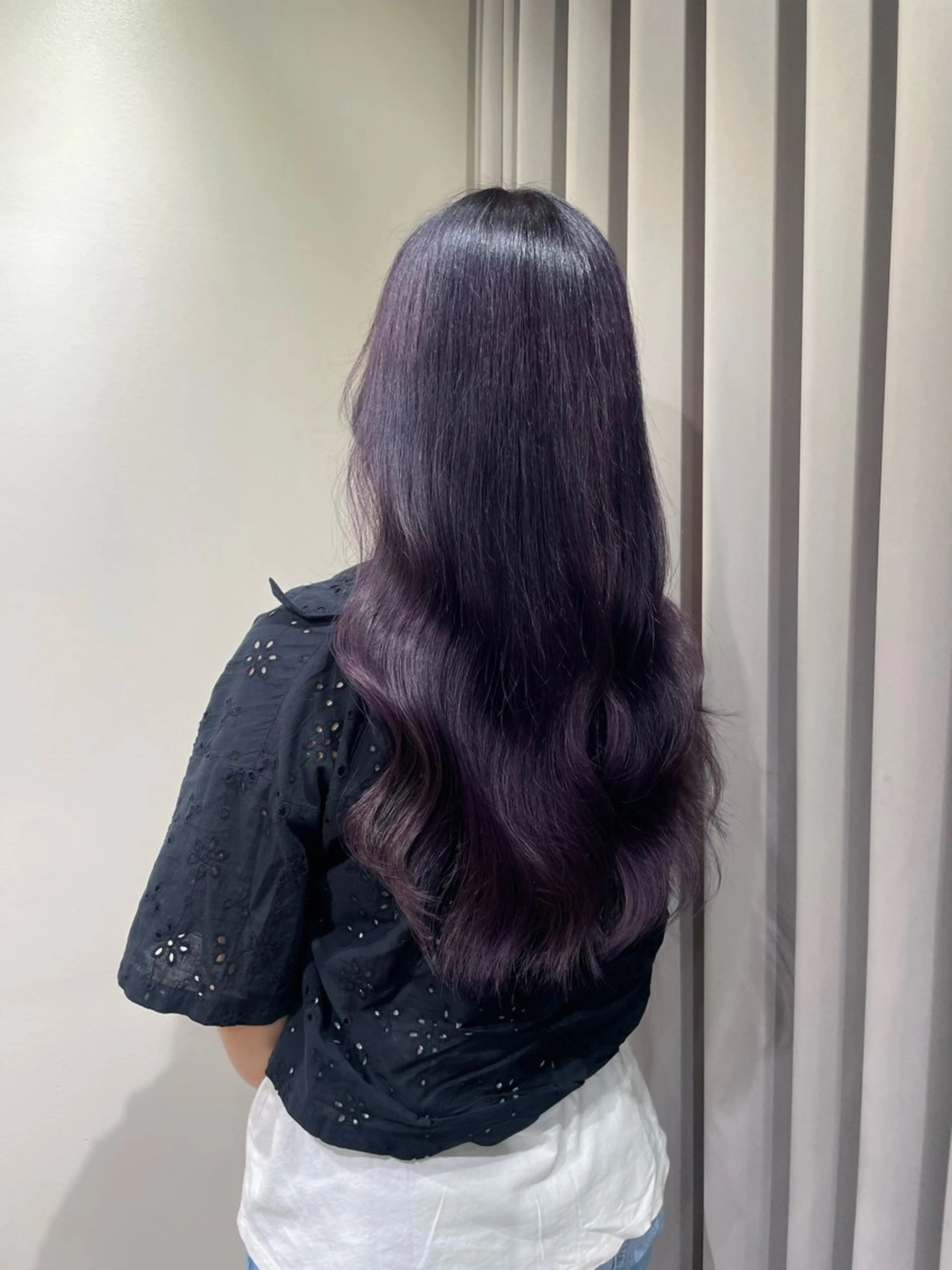 ロング カラー ダブルカラー バイオレットカラー ヘアカラー 🦋美髪／エクステ 🦋アベイクミのヘアスタイル
