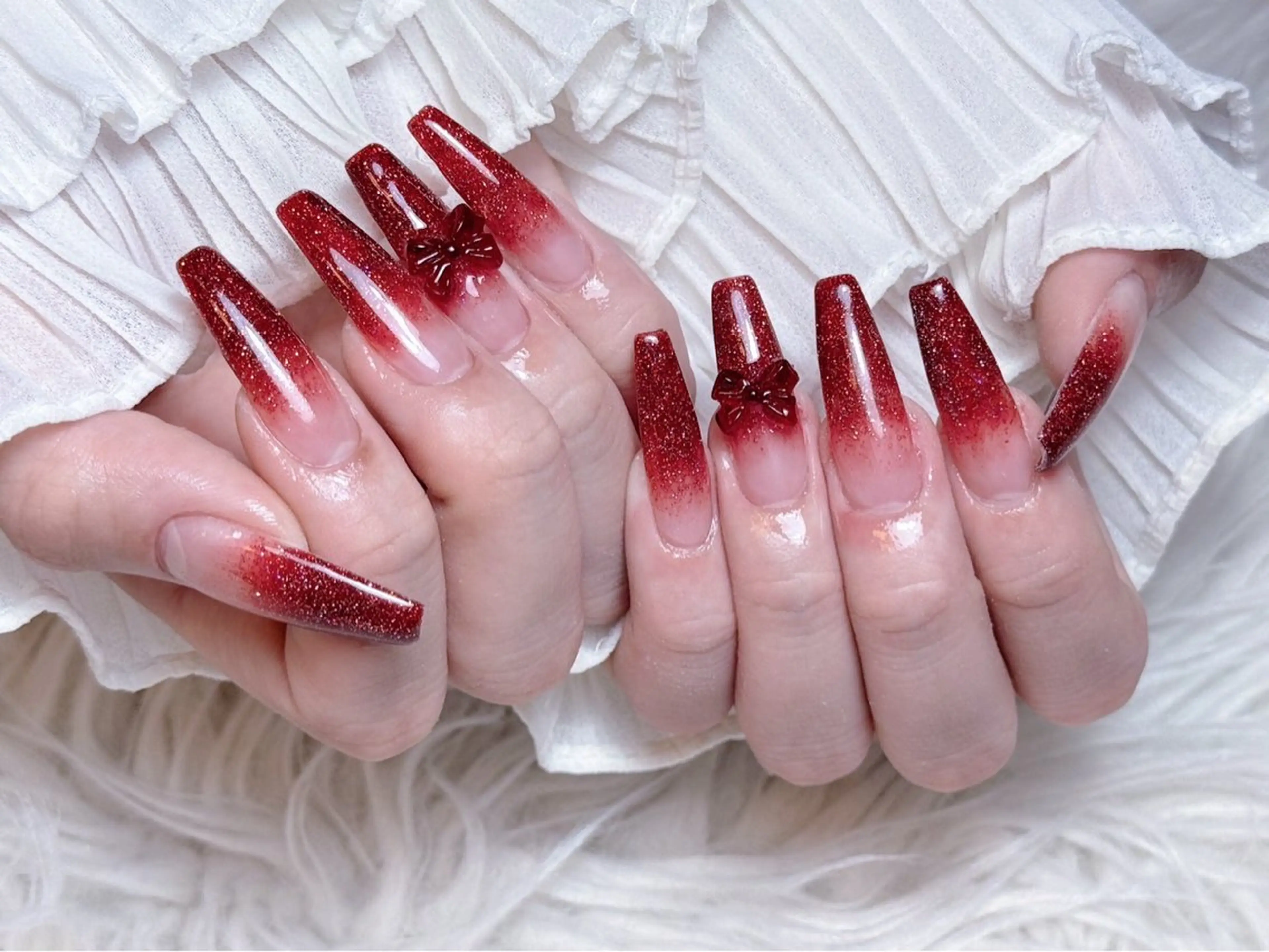 ネイル チークネイル 長さ出し フラワーネイル フレンチネイル ガーリー NEW NAIL 池袋のネイルデザイン