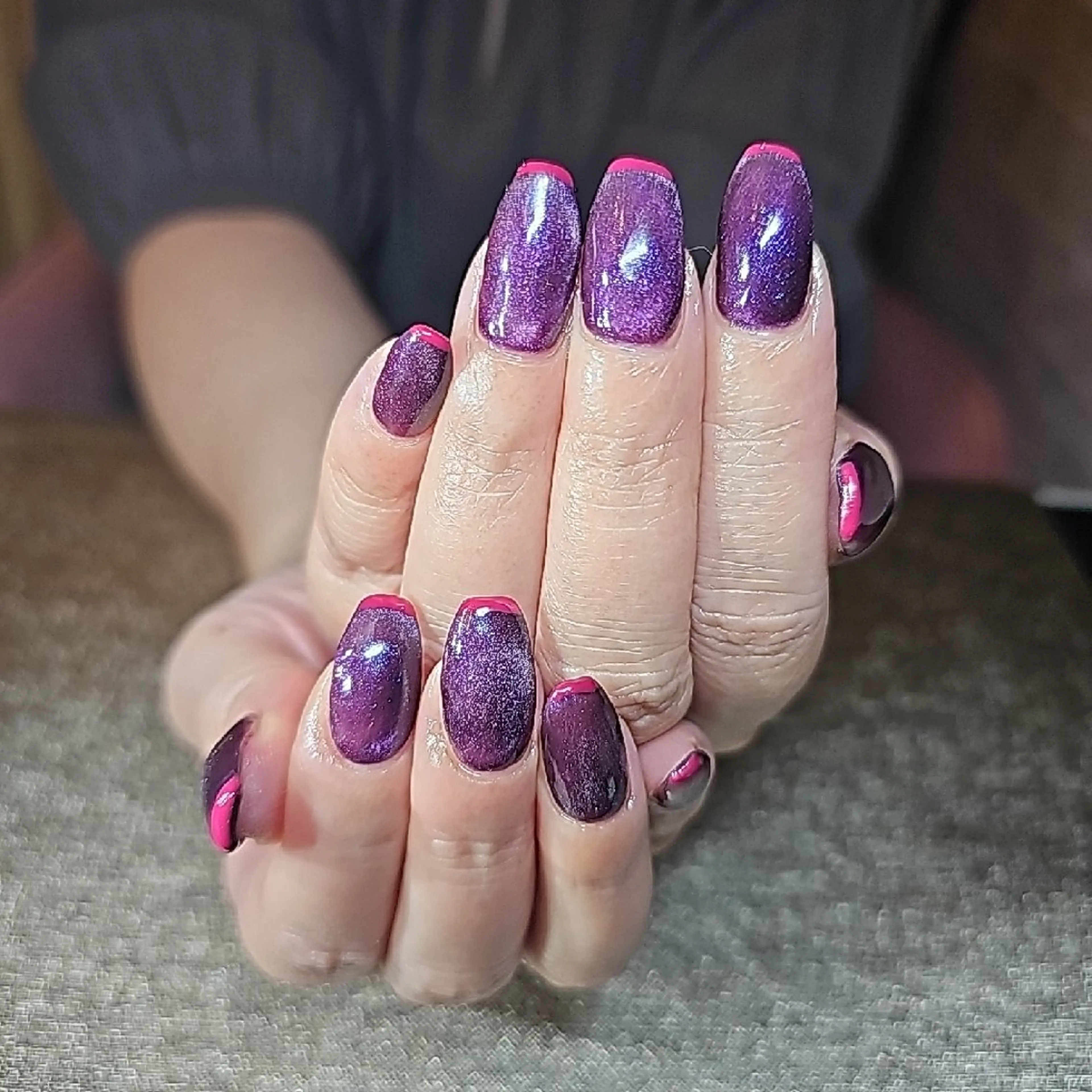 ネイル フレンチネイル マグネットネイル salon de Princess所属・salon de  Princessのネイルデザイン