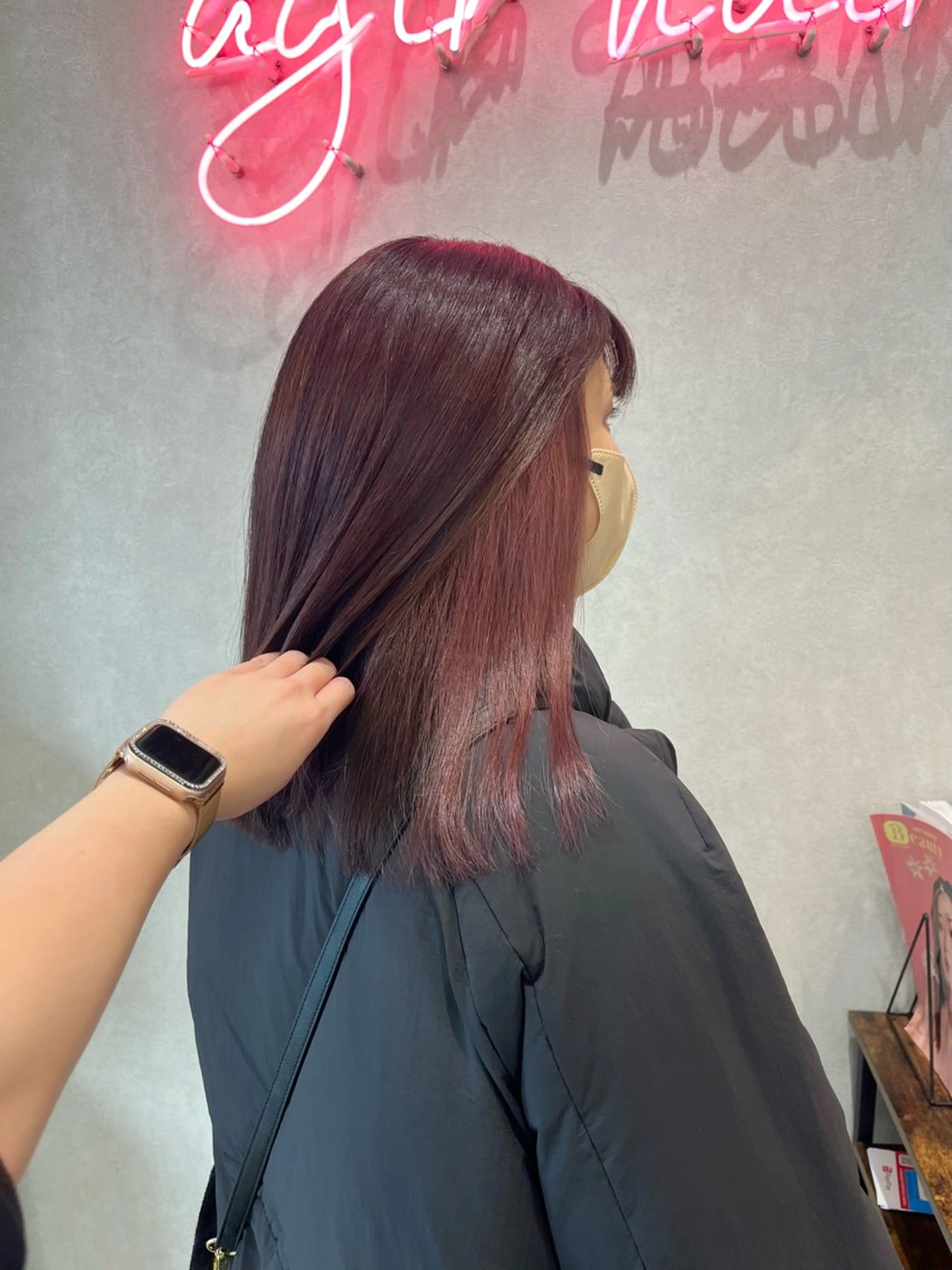 セミロング カラー カット ヘアカラー 🪽髪質改善矯正 🤍MIU🤍のヘアスタイル