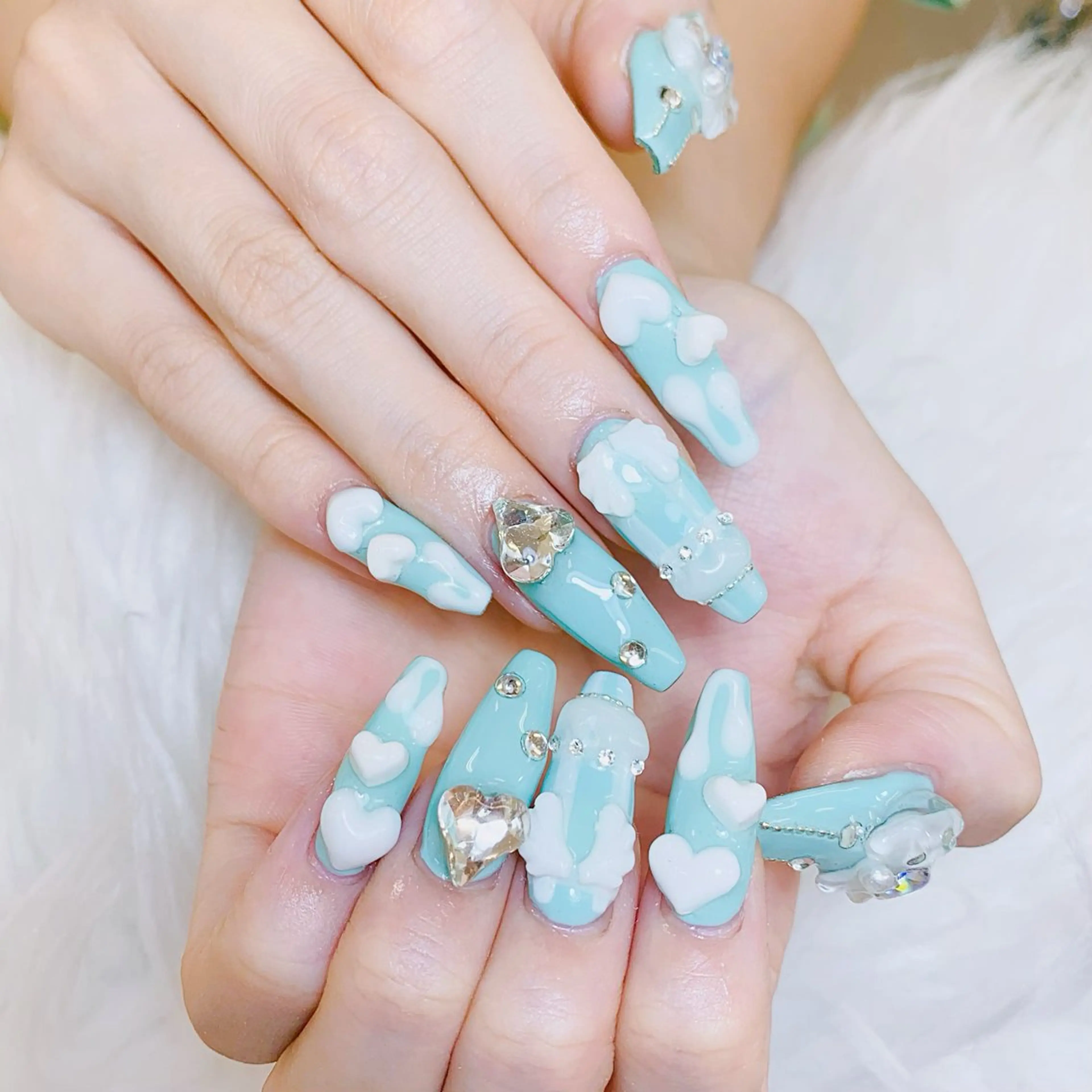ネイル チークネイル 長さ出し フラッシュネイル フレンチネイル グラデーション ハンドネイル AN NAIL SALONのネイルデザイン