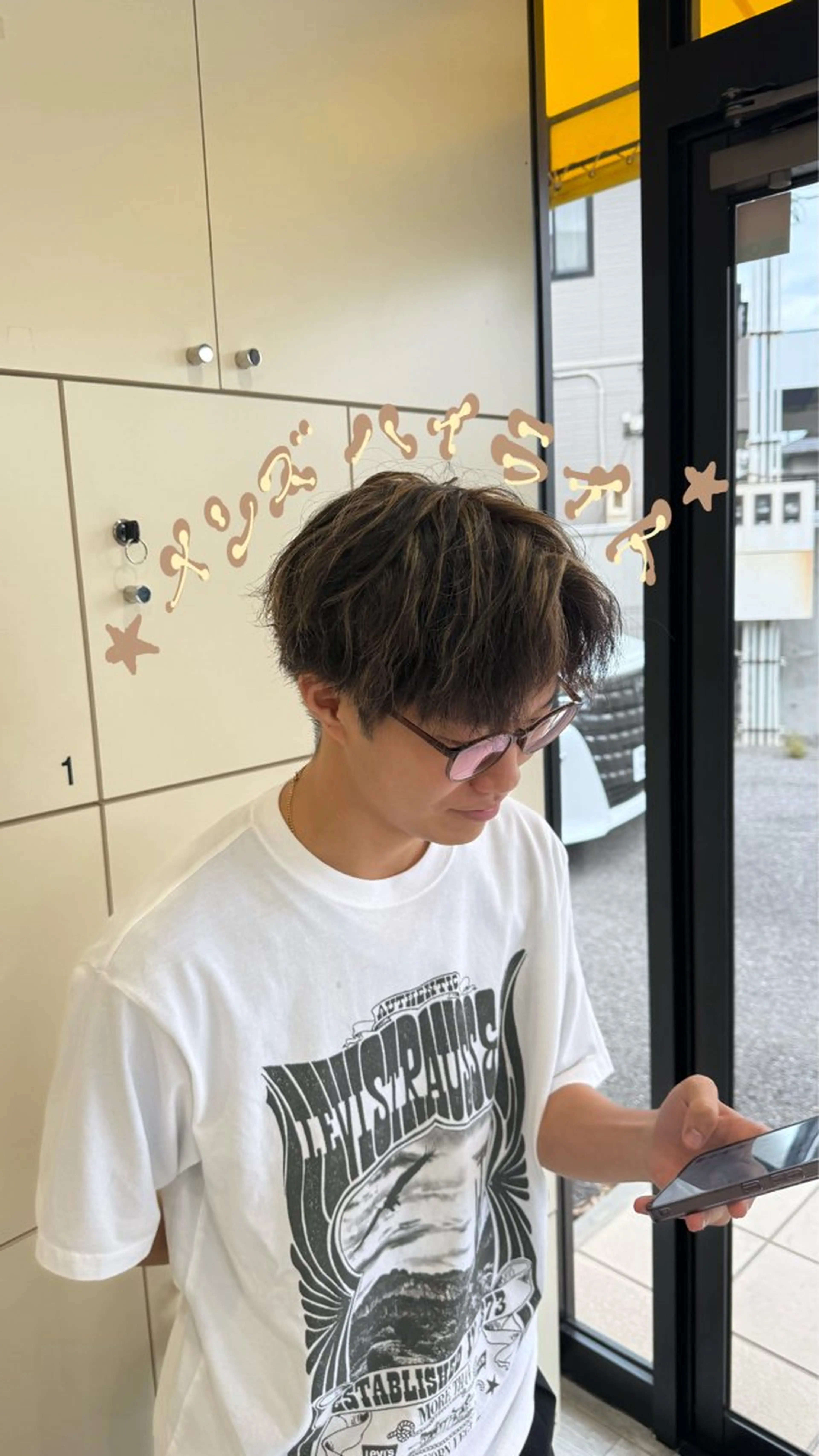 メンズ メンズハイライト ヘアカラー Hair&beauty the B  岡崎店所属・磯貝七海/カラー /ブリーチ/縮毛矯正のヘアスタイル