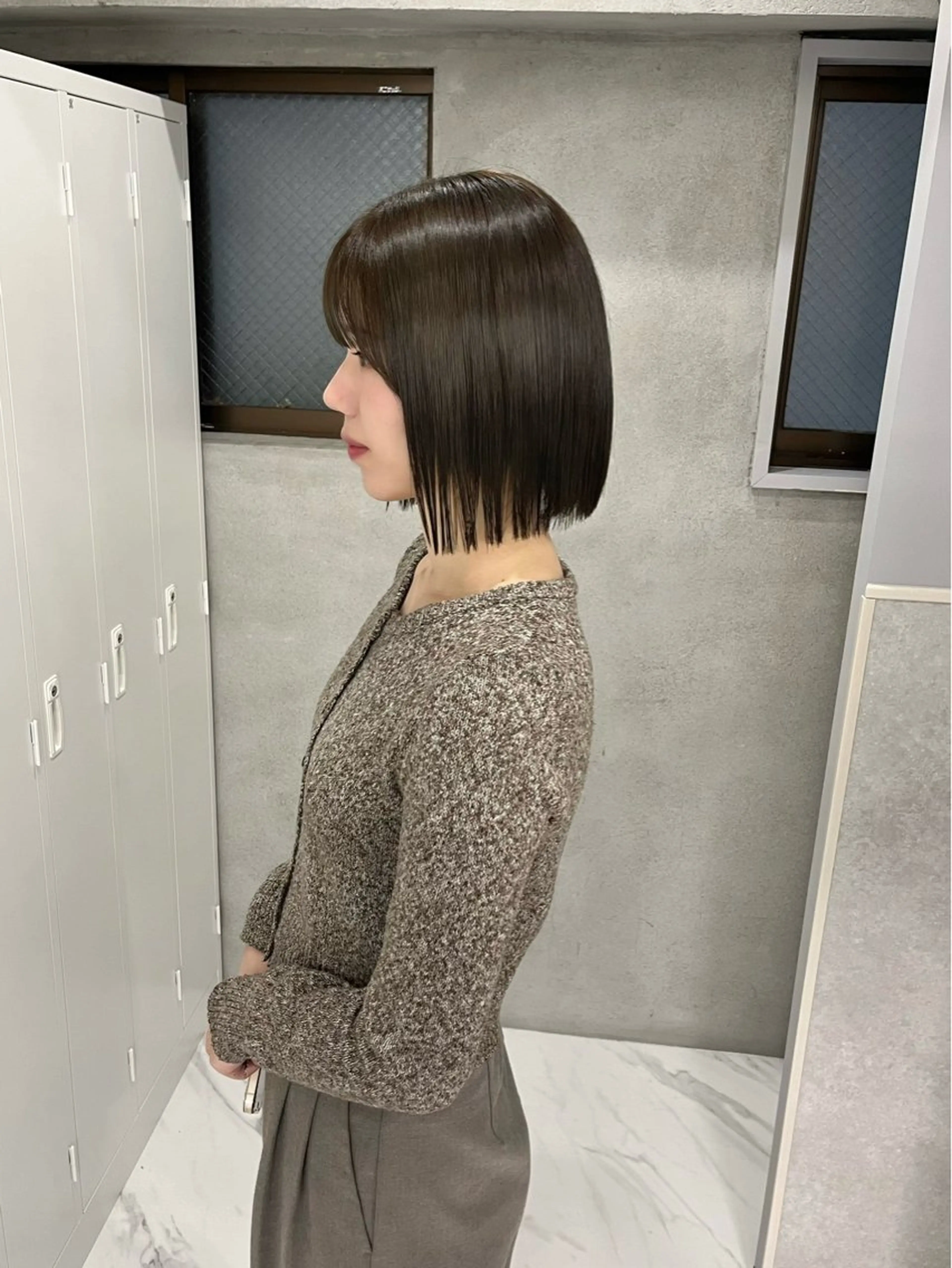 カラー ブラウンカラー 透明感カラー オリーブブラウン カット ヘアカラー riko/レイヤー カット/ヘアセットのヘアスタイル