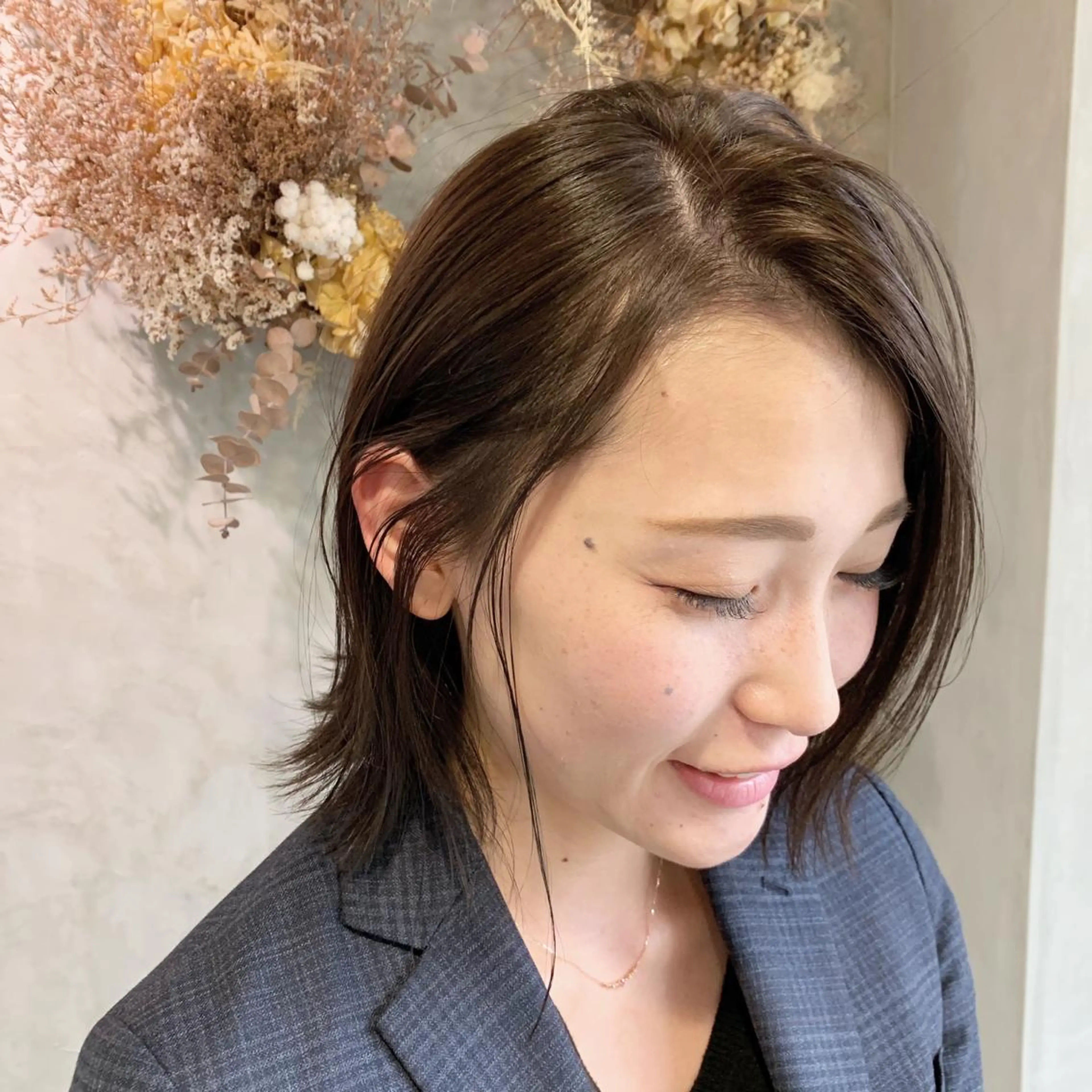 ミディアム カラー 落合 優樹のヘアスタイル