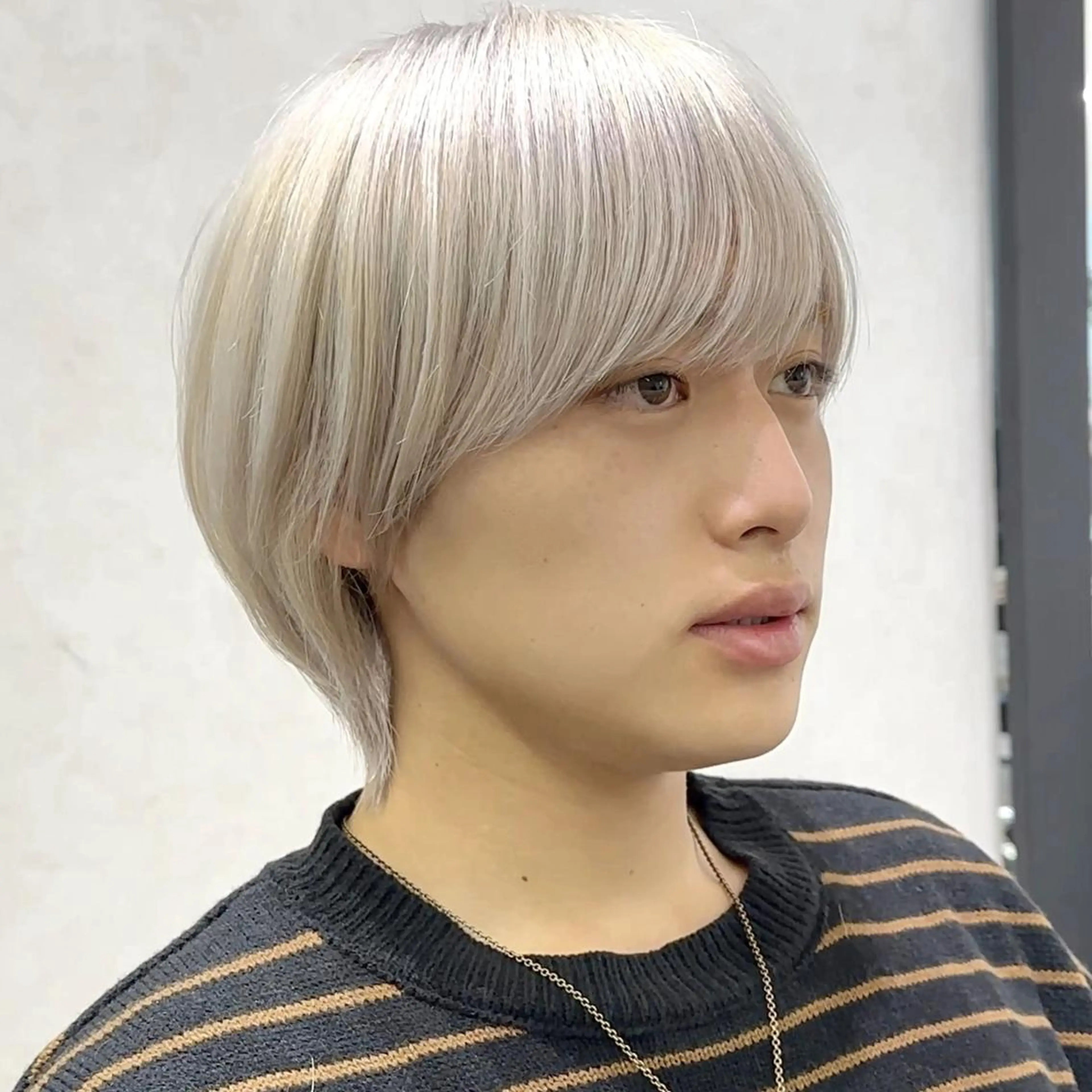 メンズ センターパート マッシュ メンズパーマ レイヤーカット/ レイヤーボブ/kiiのヘアスタイル