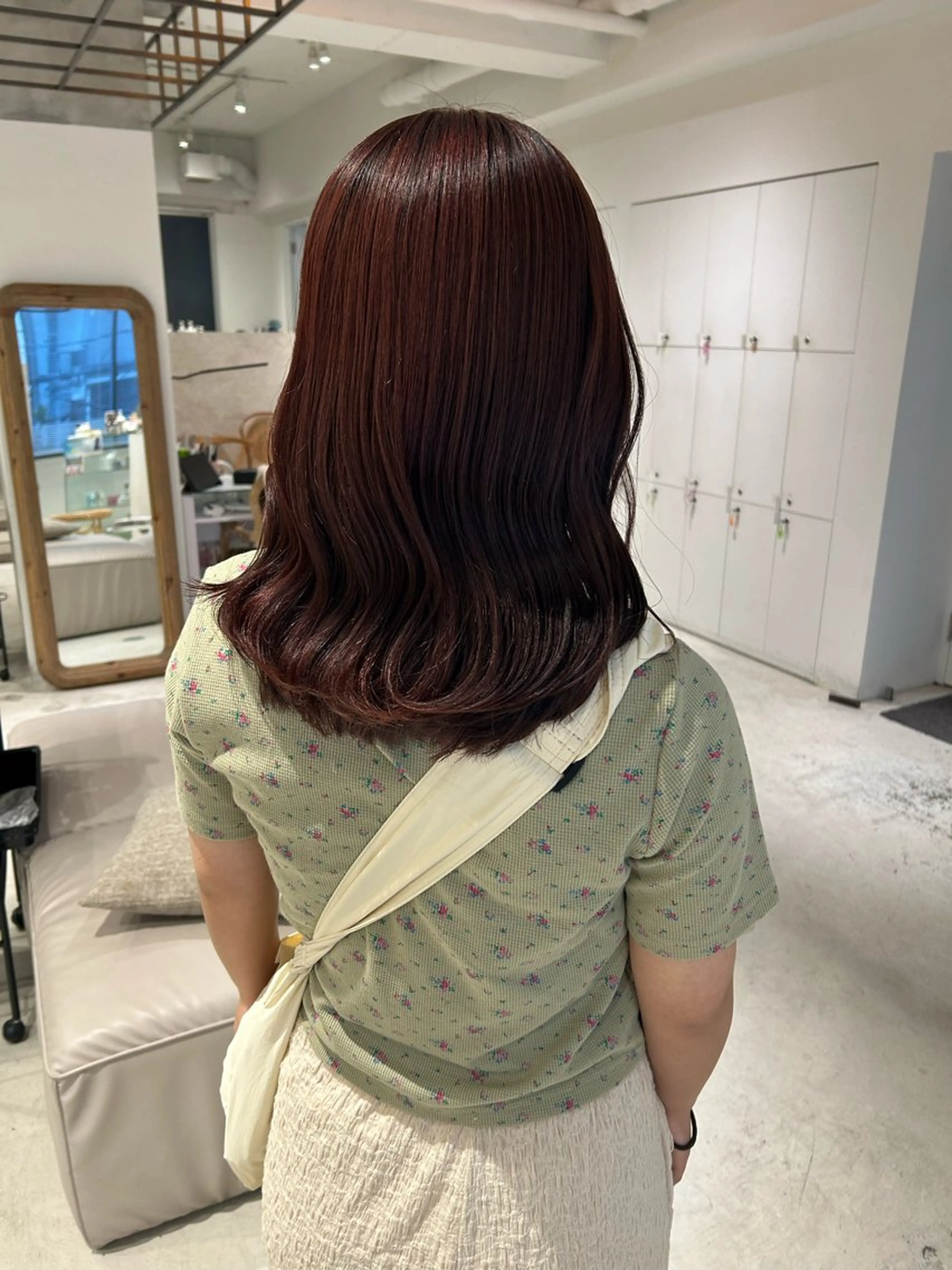 ミディアム カラー ブリーチ ブリーチなしカラー ピンクカラー 透明感カラー🫧 nanohaのヘアスタイル