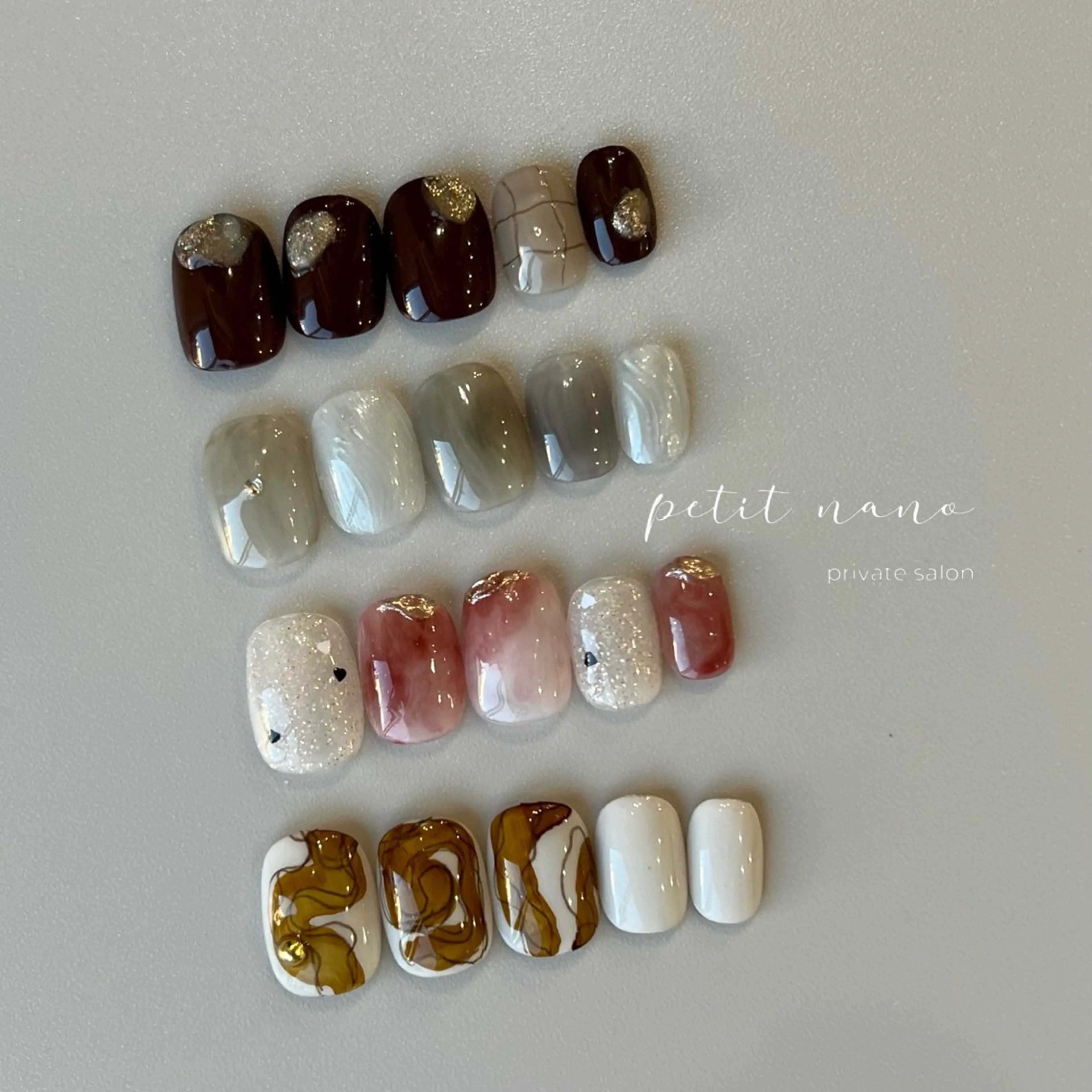 ネイル ニュアンスネイル 冬ネイル ハンドネイル nail‪◯ petitnanoのネイルデザイン