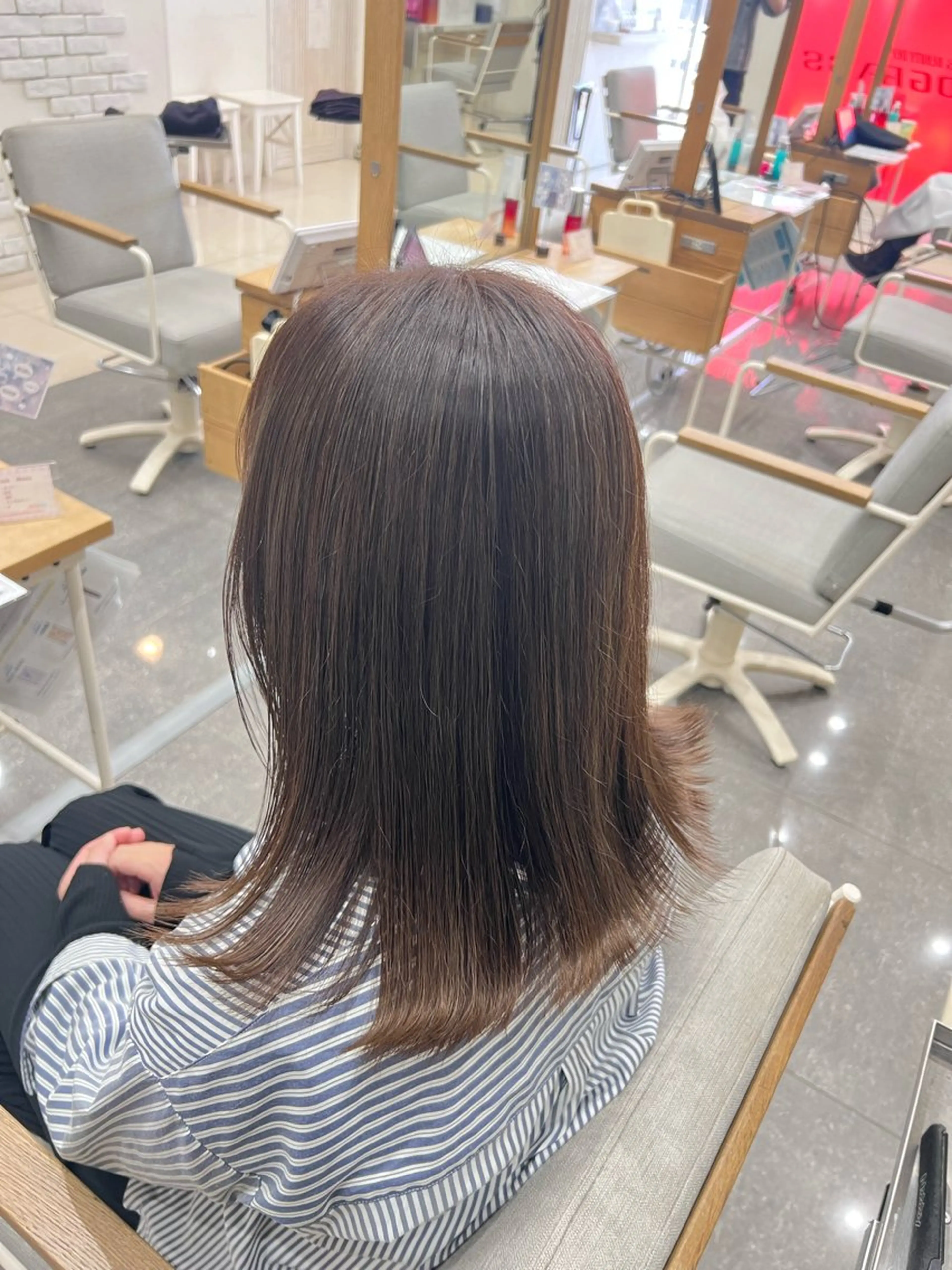 セミロング カラー ヘアカラー 太白区/白髪ぼかし ハイライト/千葉達人のヘアスタイル