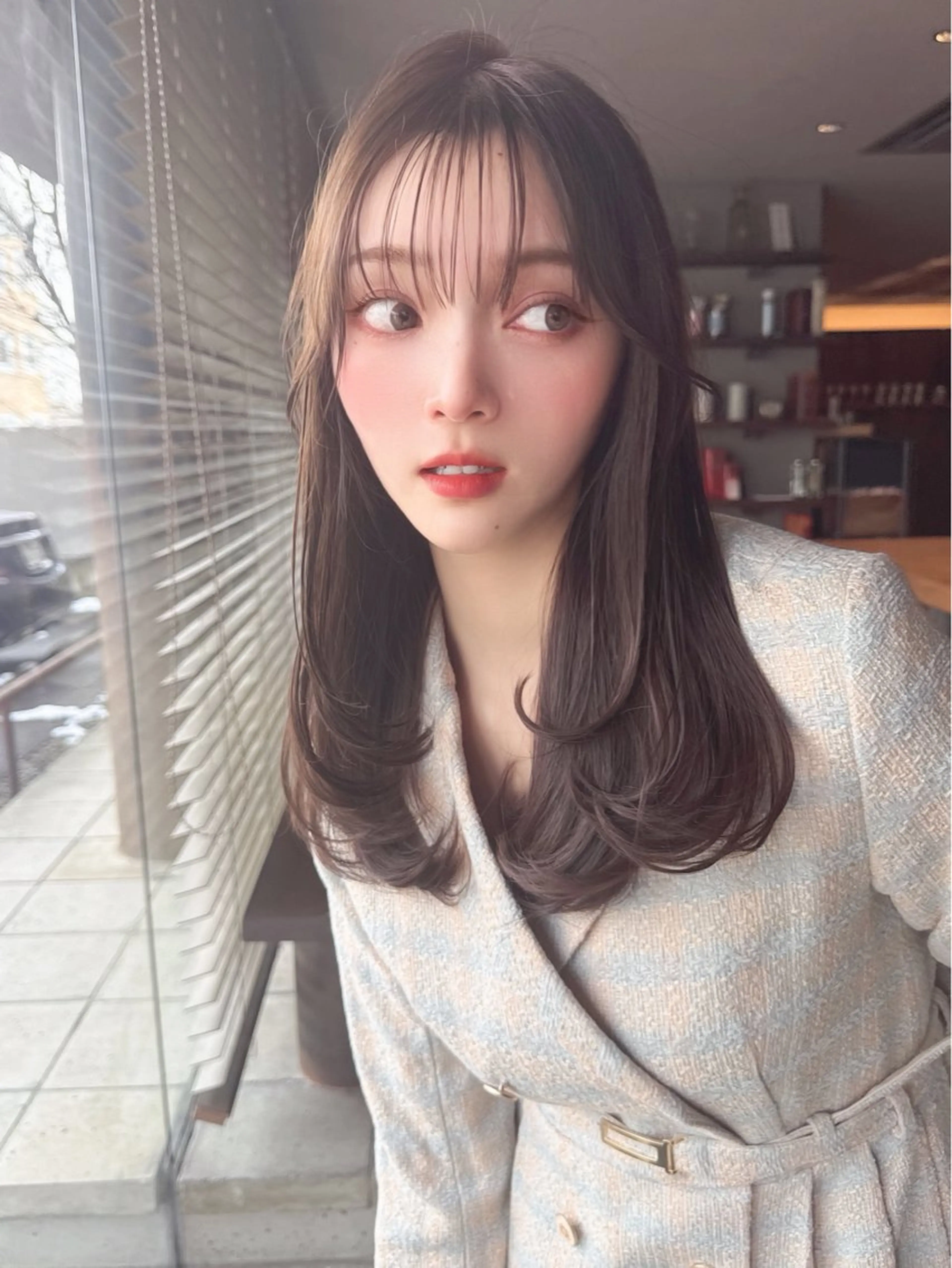 セミロング レイヤーカット カット ヘアカラー トリートメント 似合わせ松本 容政のヘアスタイル