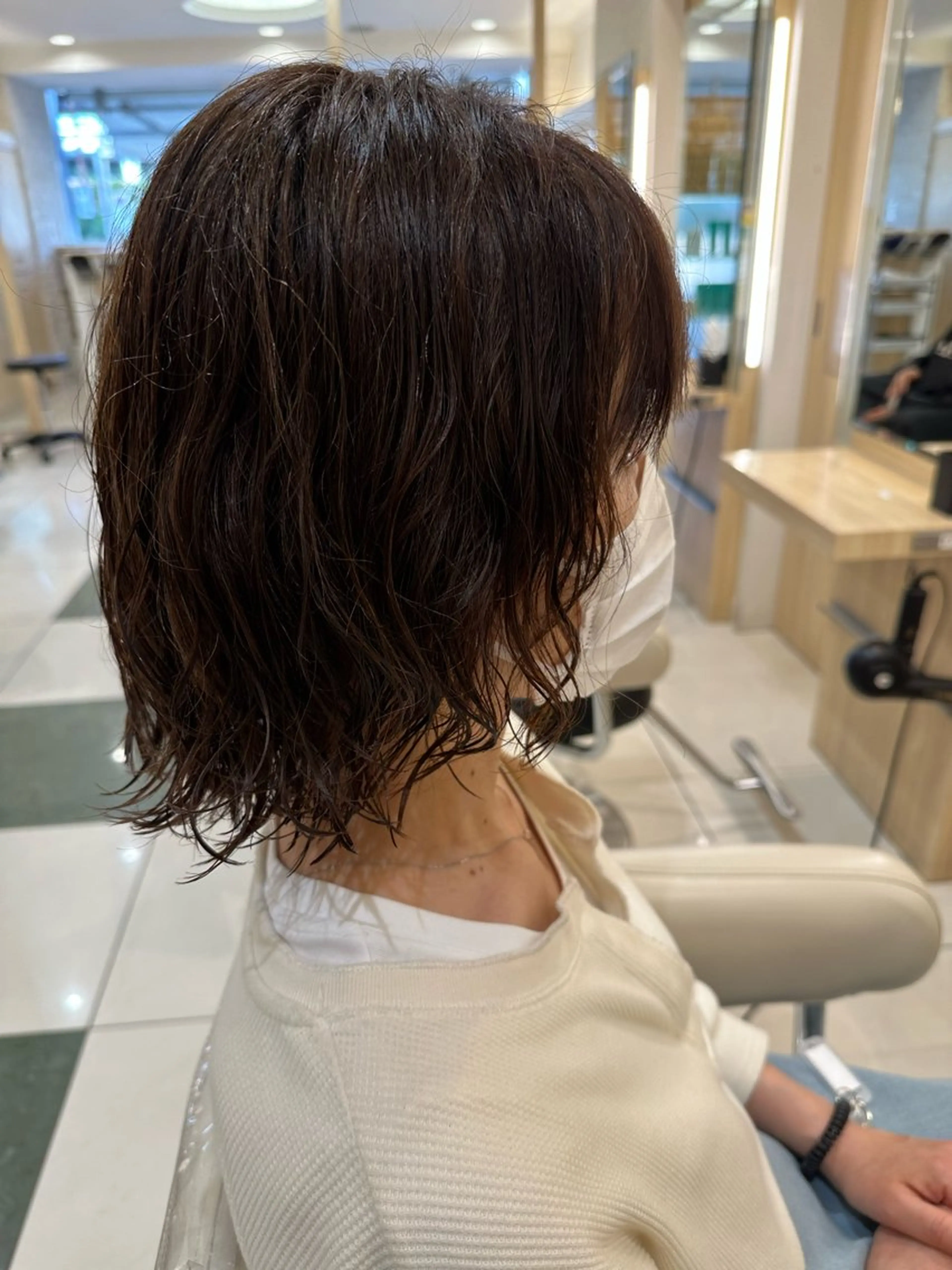 ミディアム パーマ ボブ•ショートカット 草野太一のヘアスタイル