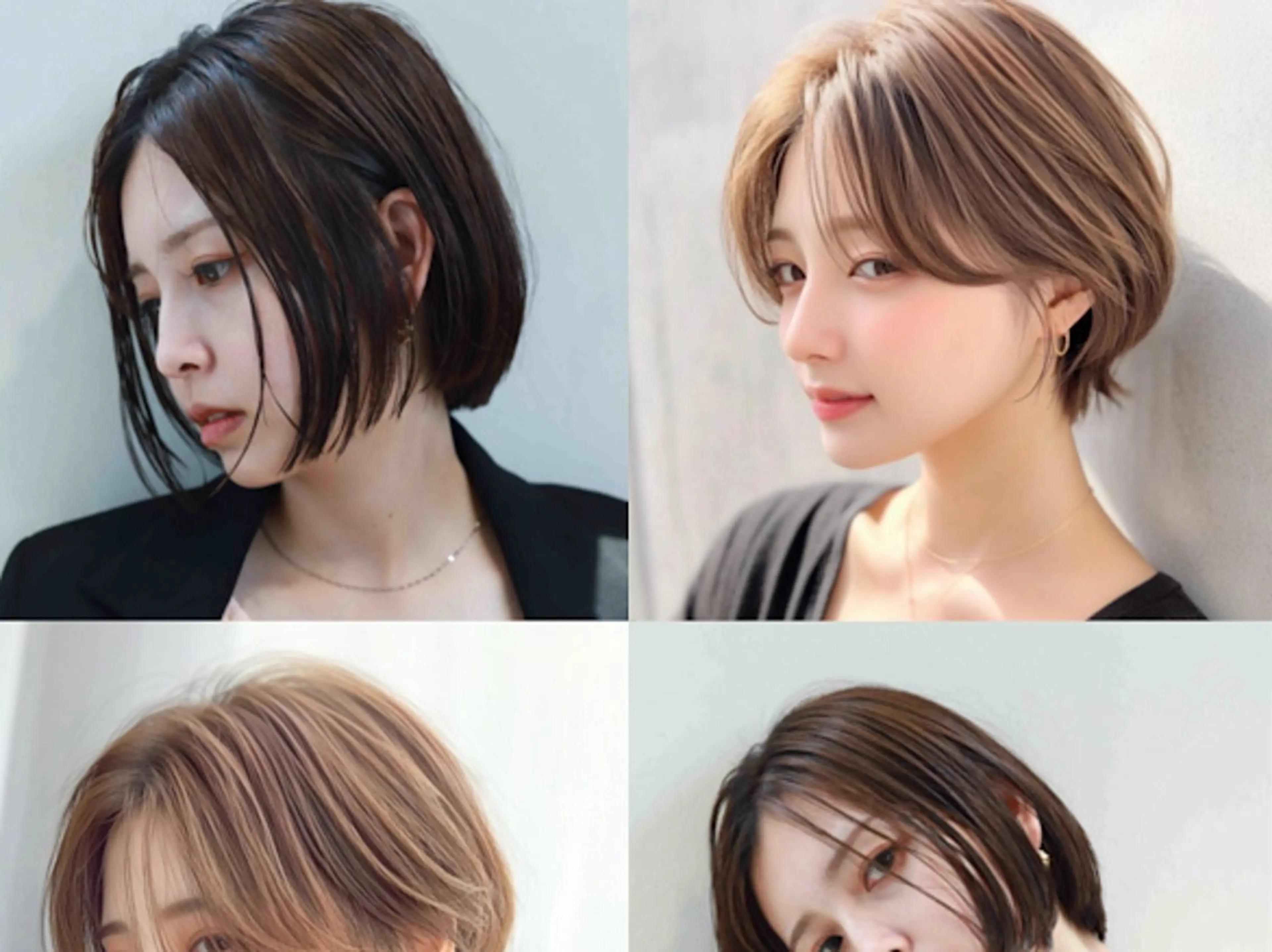 切りっぱなしボブ+縮毛矯正+保湿トリートメントの写真