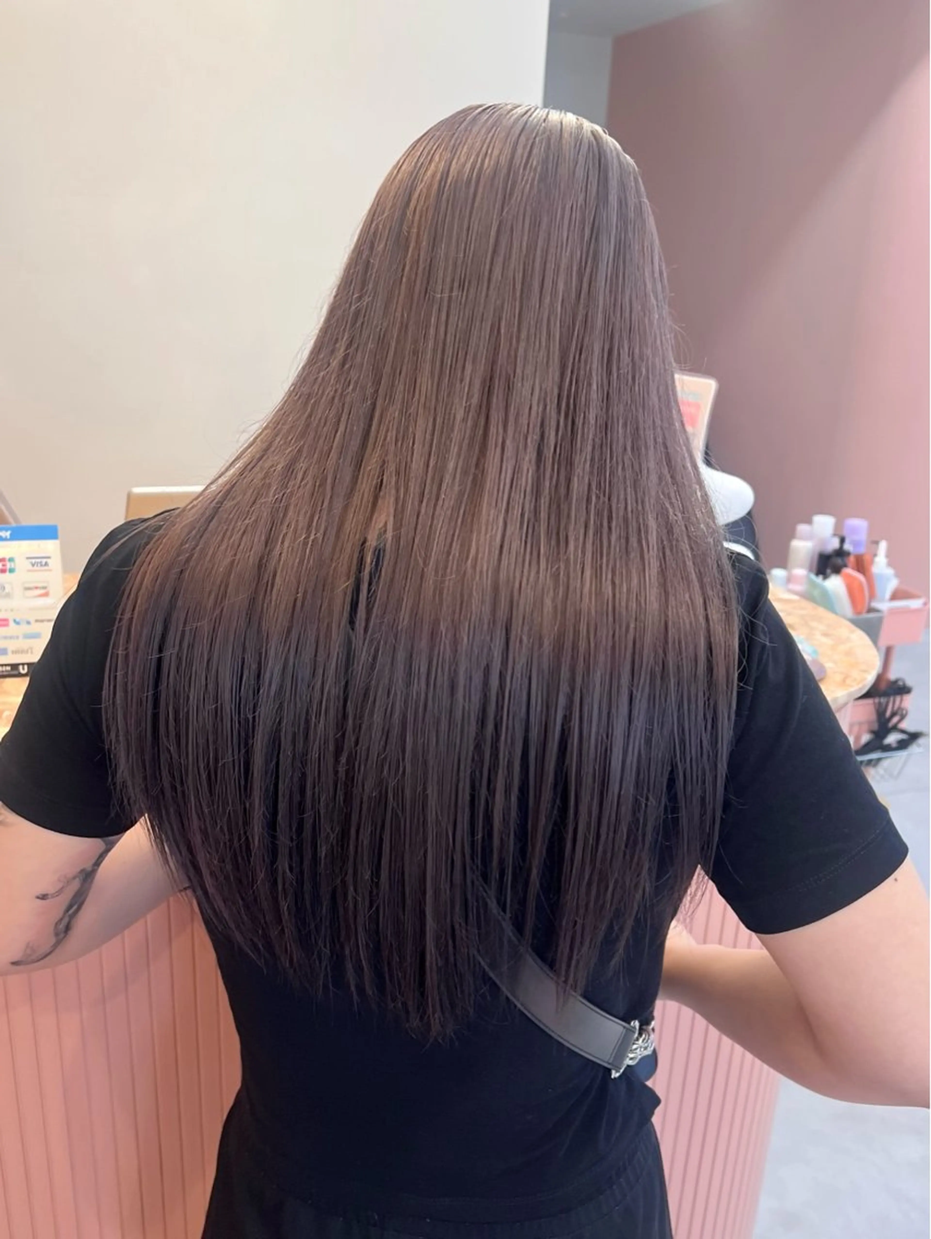 ロング カラー ブリーチ ケアブリーチ グレージュ ハイトーンカラー ラベンダーカラー 名古屋美容院 / keinaのヘアスタイル