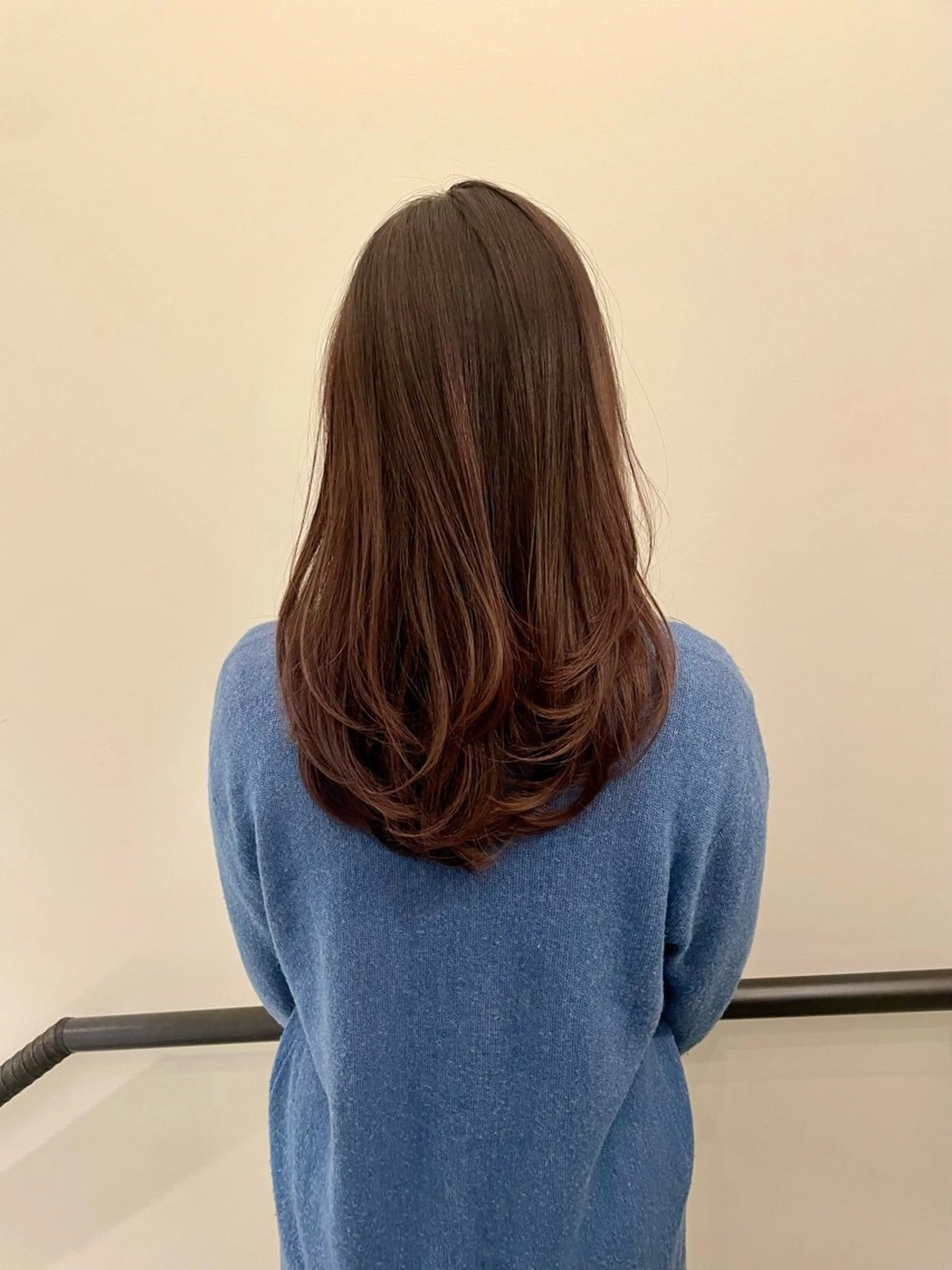 セミロング カラー ブラウンカラー 韓国風ヘア レイヤーカット カット ヘアカラー トリートメント ニュアンスカラー🫧 加納のヘアスタイル