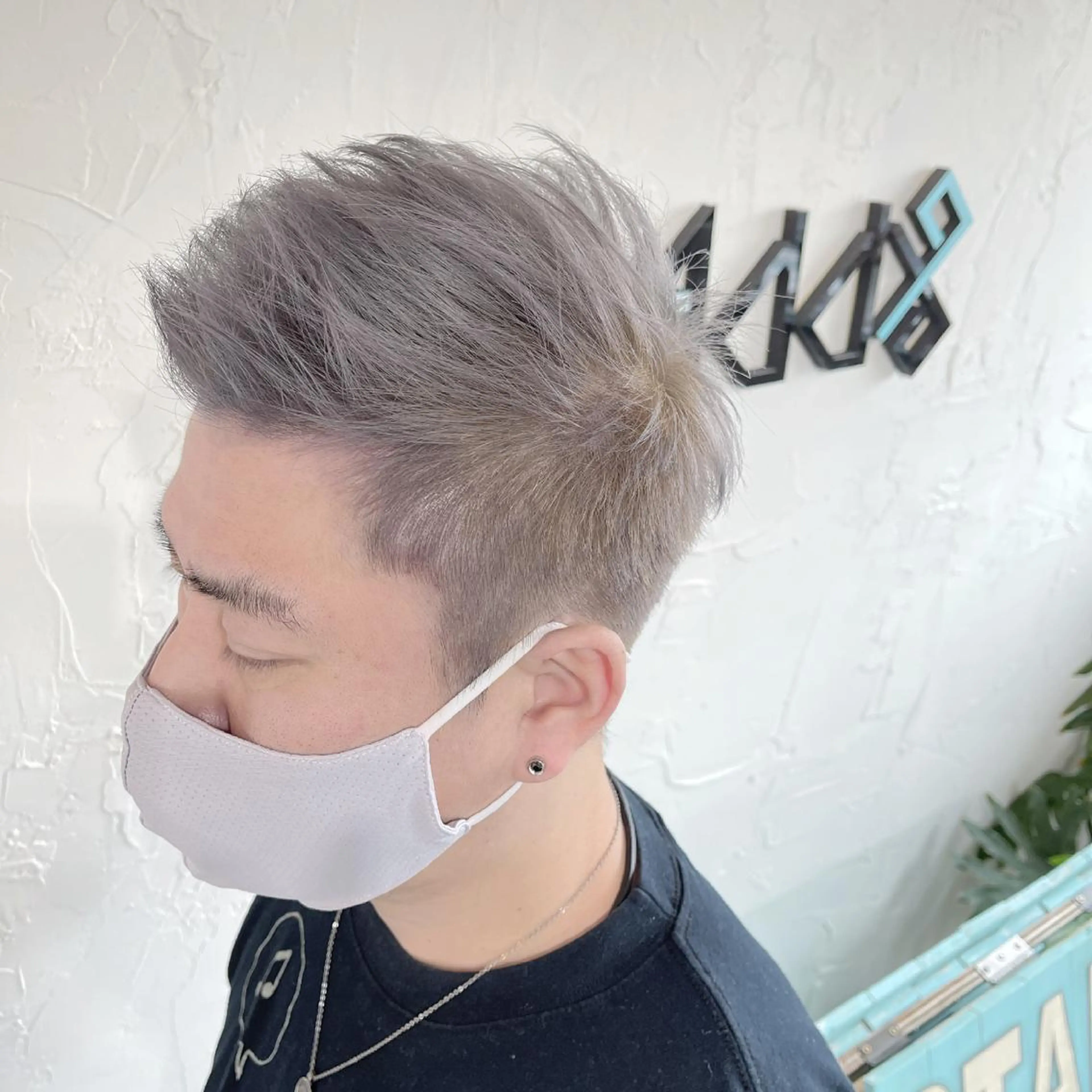 ショート カラー パーマ メンズ アッシュ トリートメント 酸熱トリートメント カット ヘアカラー トリートメント ヘッドスパ Add9 柳田健登のヘアスタイル