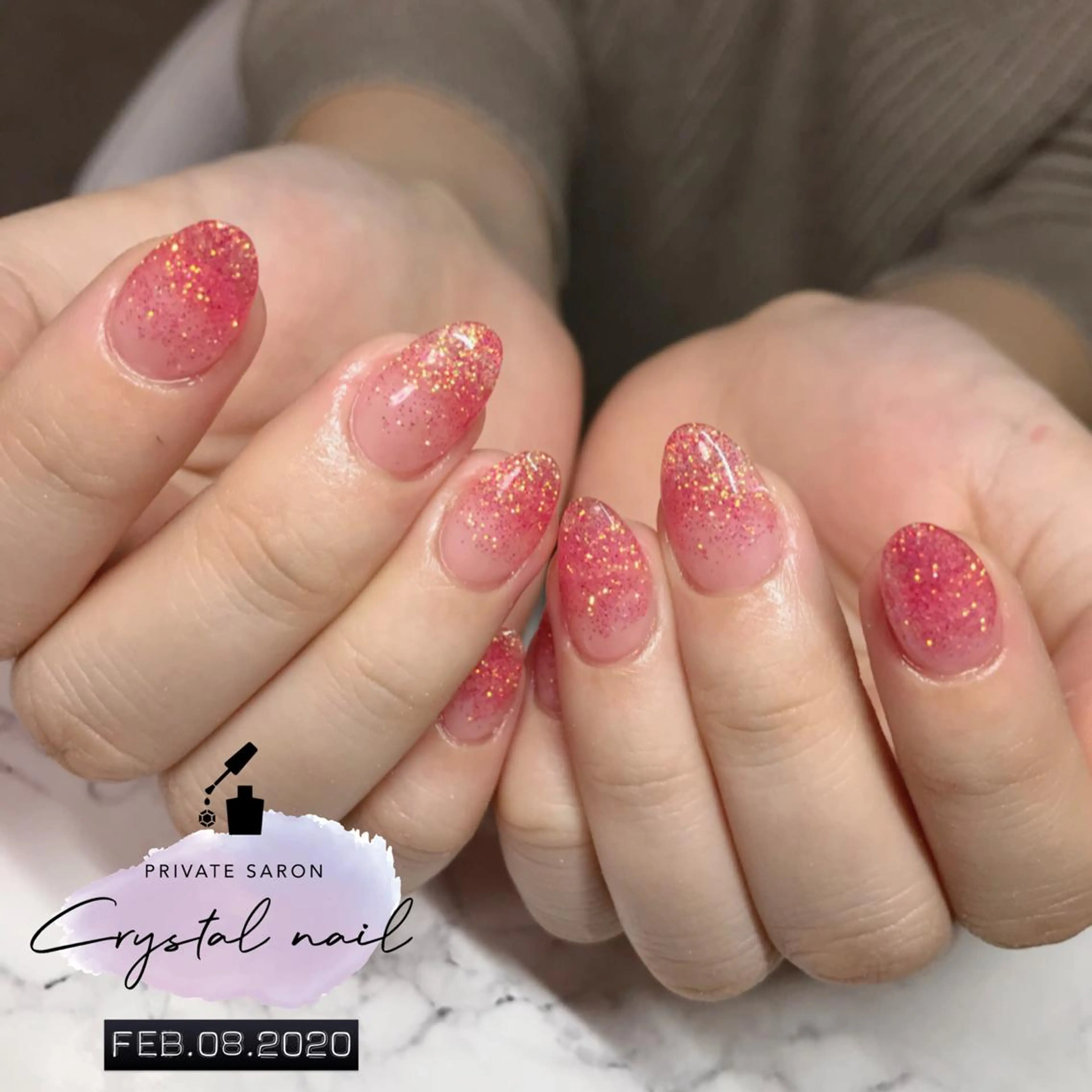 ネイル ラメ(グリッター) スカルプネイル SCENERY NAILのネイルデザイン