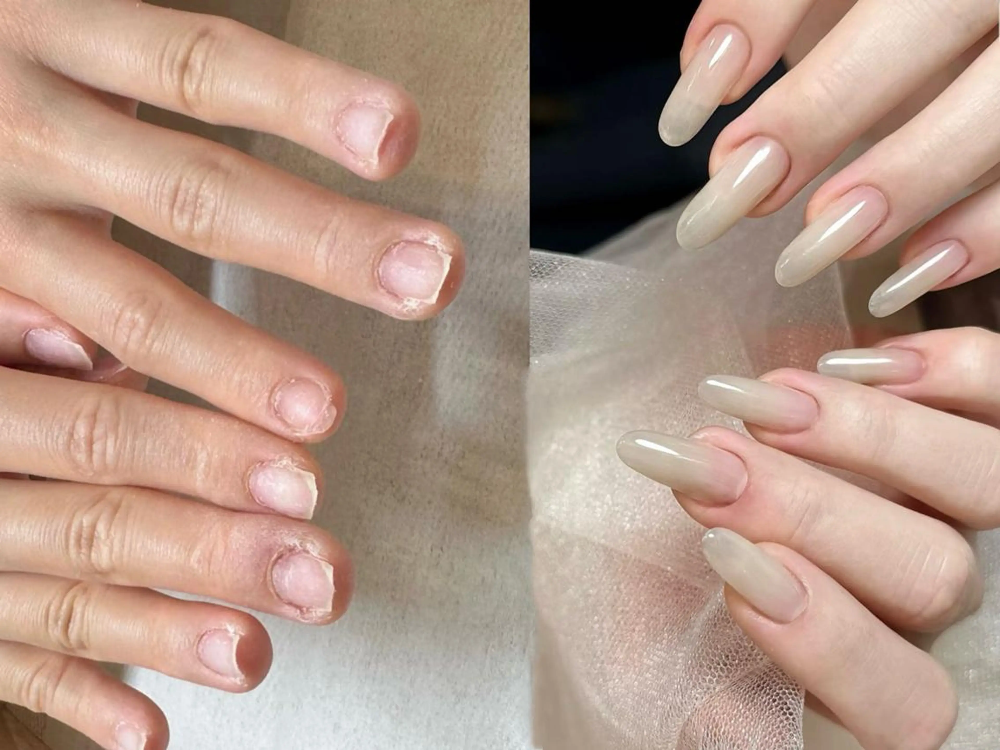 メンズ ネイル メンズ韓国風 オーロラネイル チークネイル 長さ出し フットネイル Kitty Nail salonのネイルデザイン