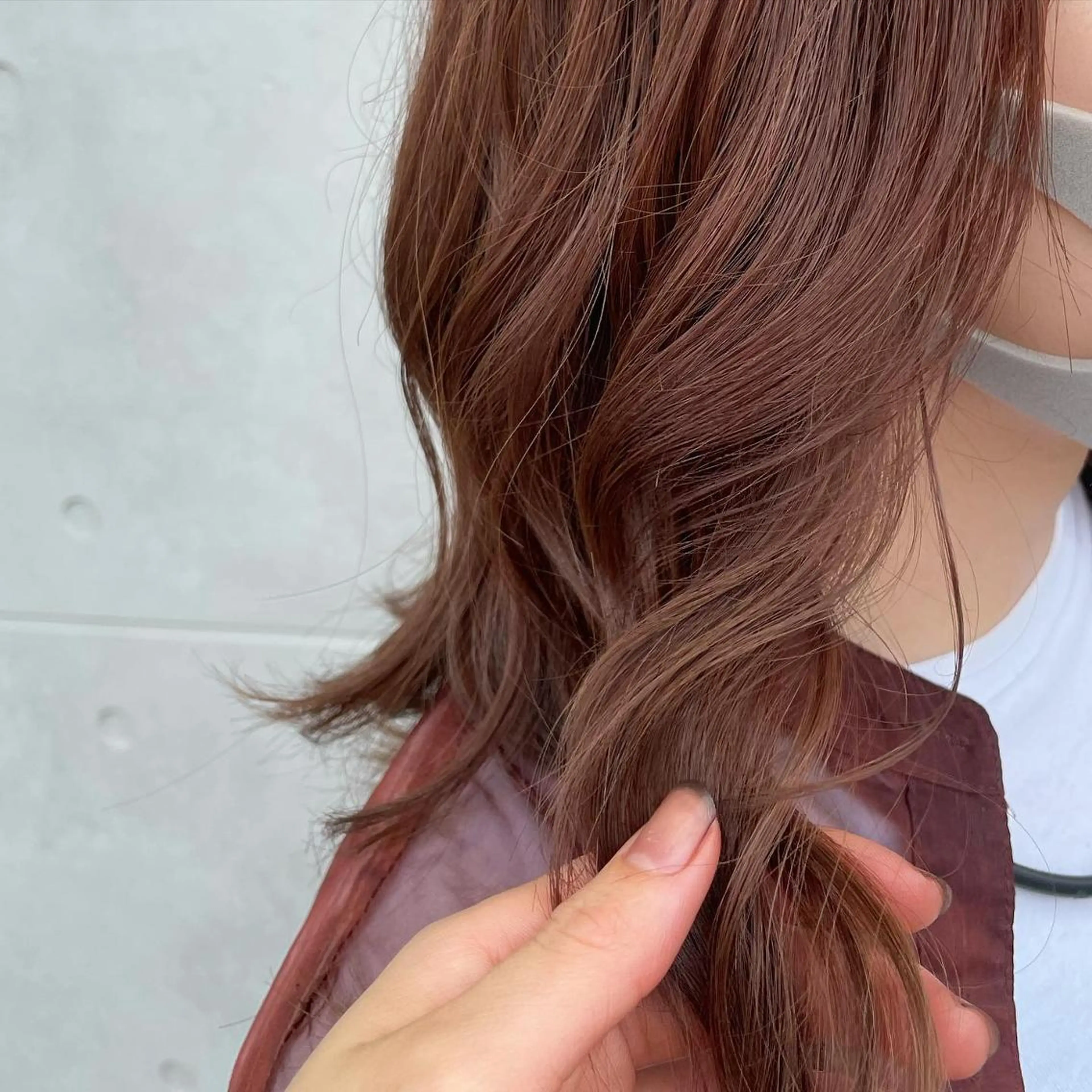 ミディアム カラー パーマ ヘアアレンジ メンズ キッズ マツエク・マツパ ベージュカラー ブラウンカラー ピンクカラー ピンクベージュ ピンクブラウン sara 荒井店のヘアスタイル