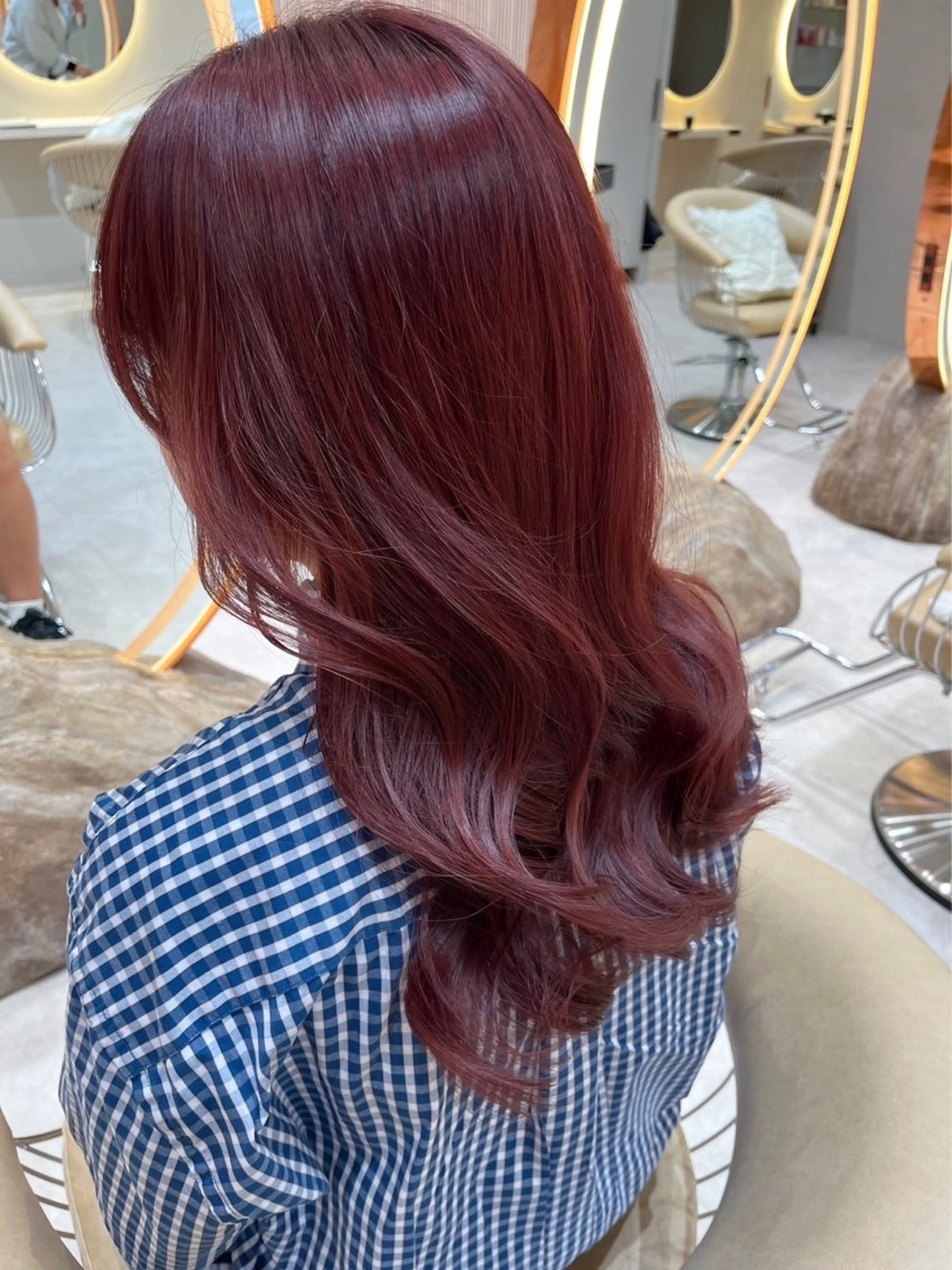 ミディアム ヘアカラー トリートメント 縮毛矯正/透明感/ 松葉 晃明のヘアスタイル