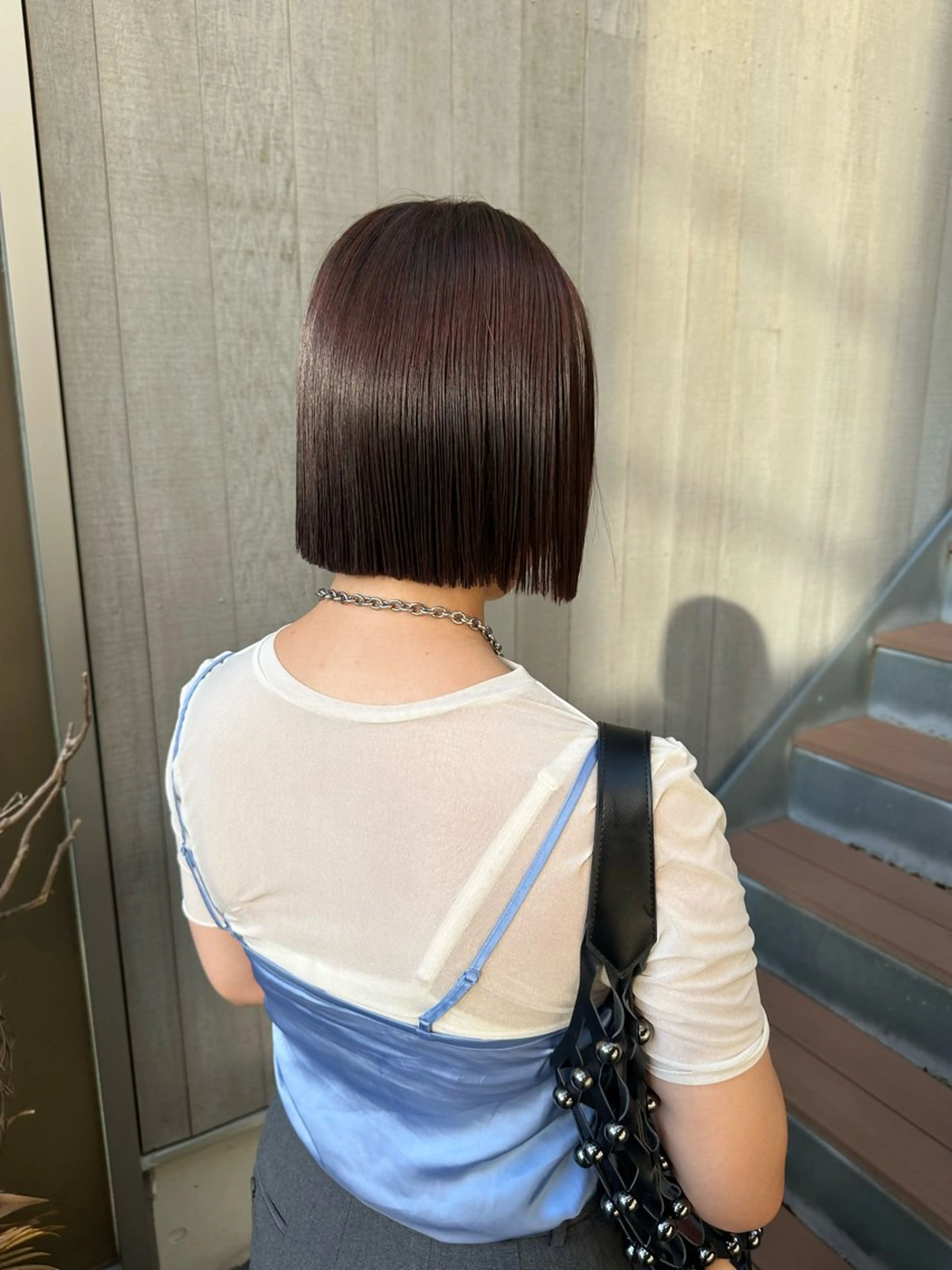 ミディアム パーマ 似合わせレイヤー 海外風レイヤーmioのヘアスタイル