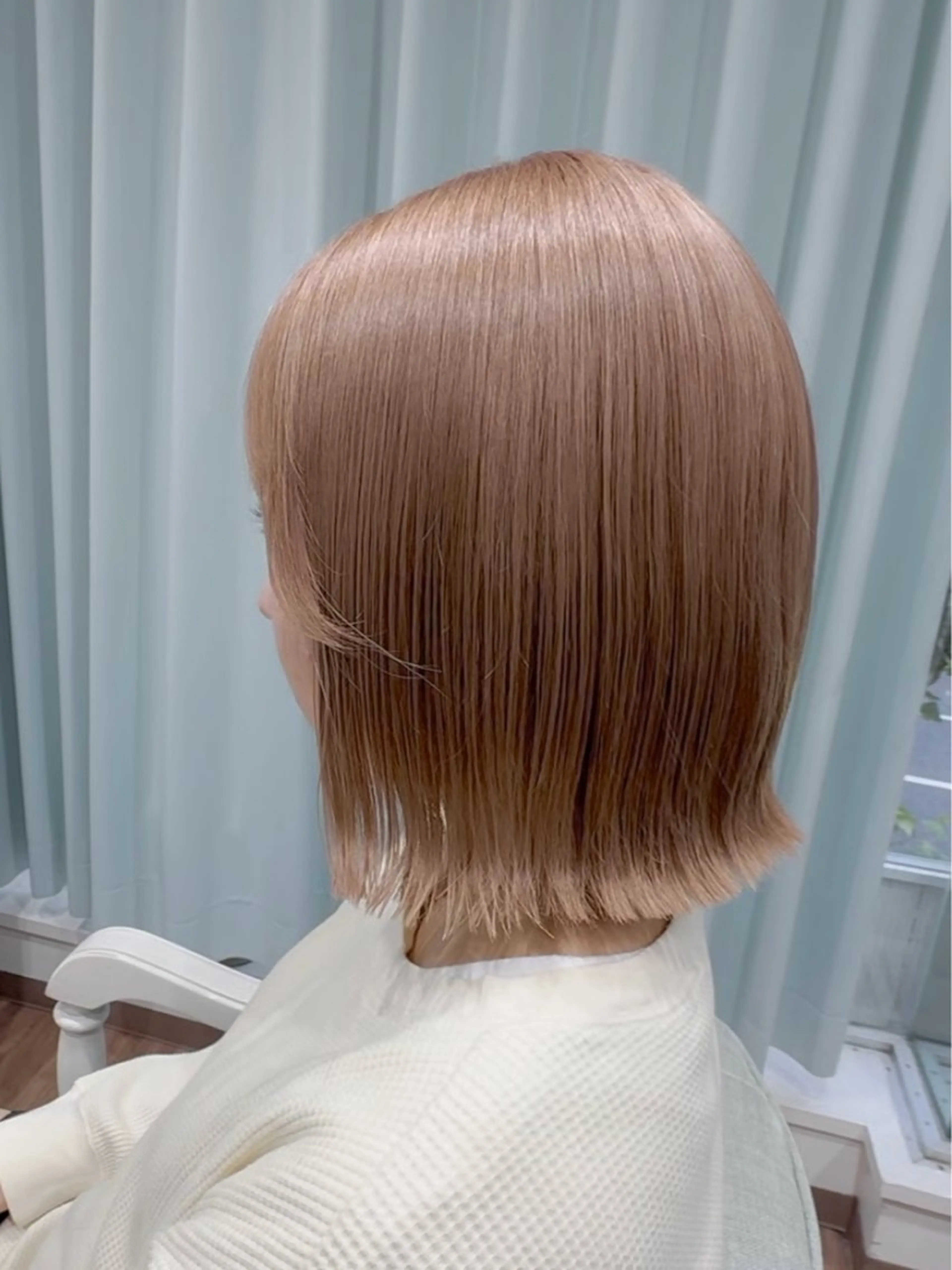 ショート カラー ベージュカラー ブリーチ ハイトーンカラー オレンジ オレンジベージュ ハイトーン/ブリーチ /ボブ特化/SOMAのヘアスタイル