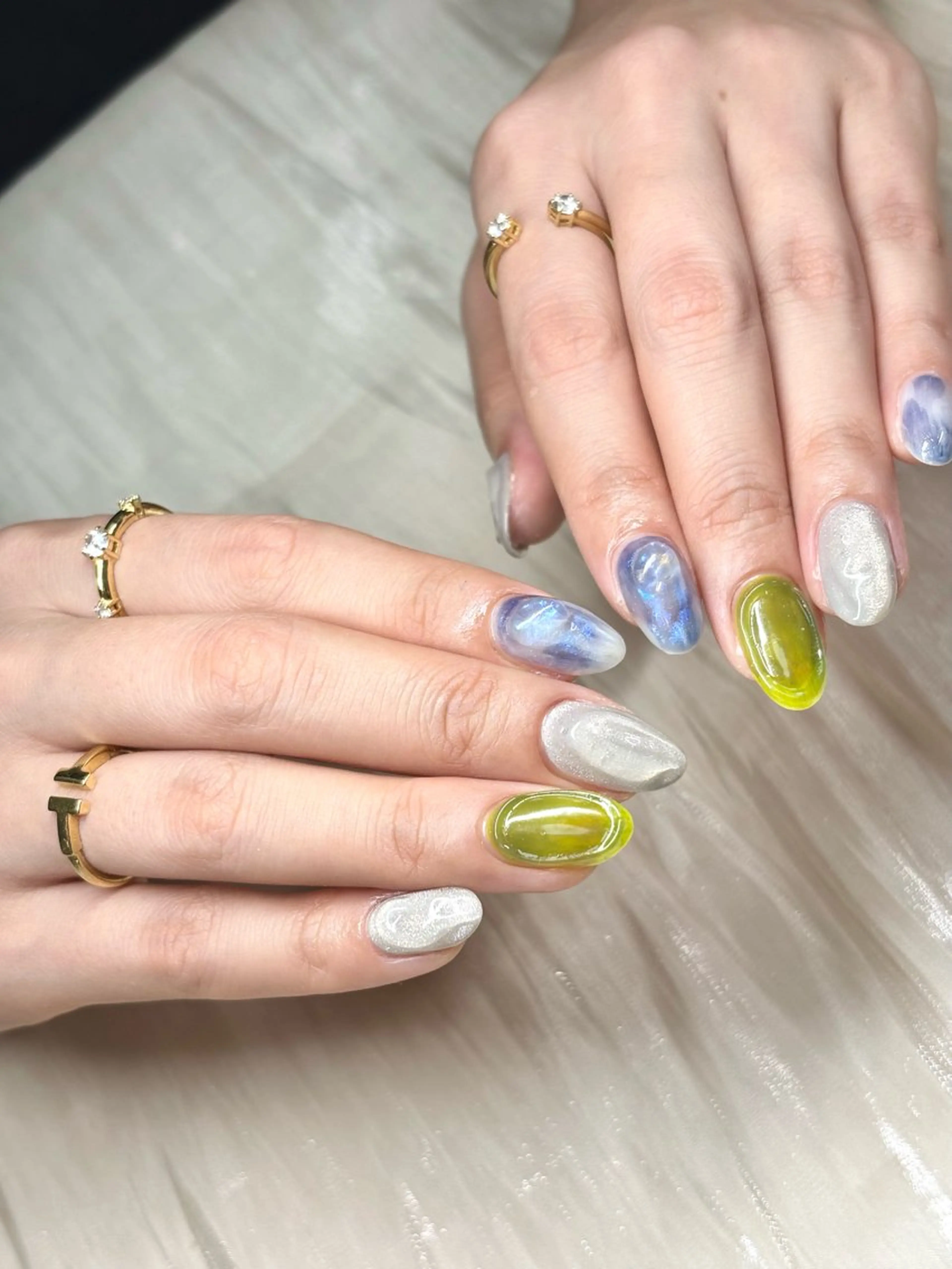 ネイル アートネイル ニュアンスネイル 夏ネイル ETE LUNA NAILのネイルデザイン