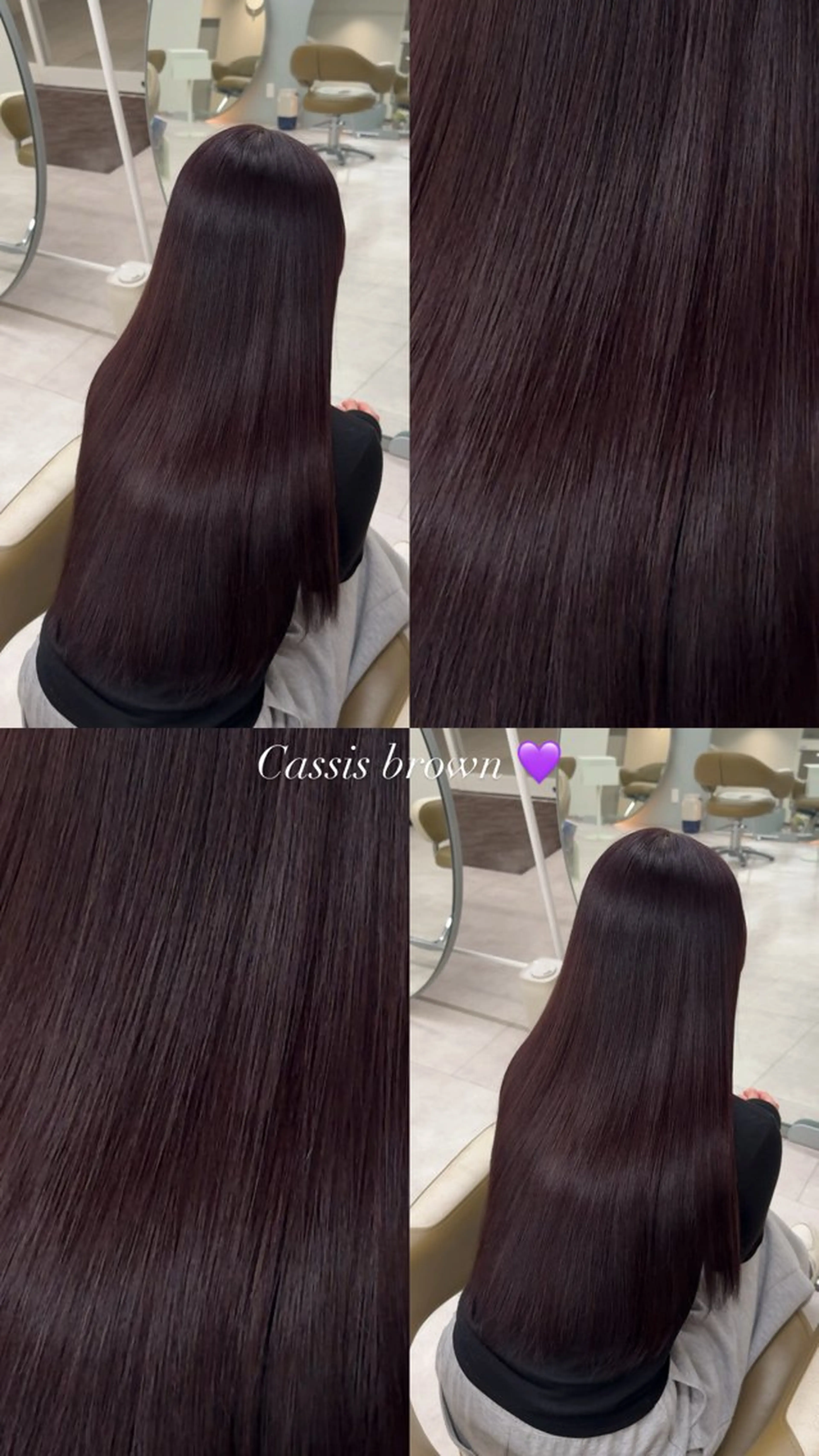 ロング ヘアカラー 日吉 里緒のヘアスタイル