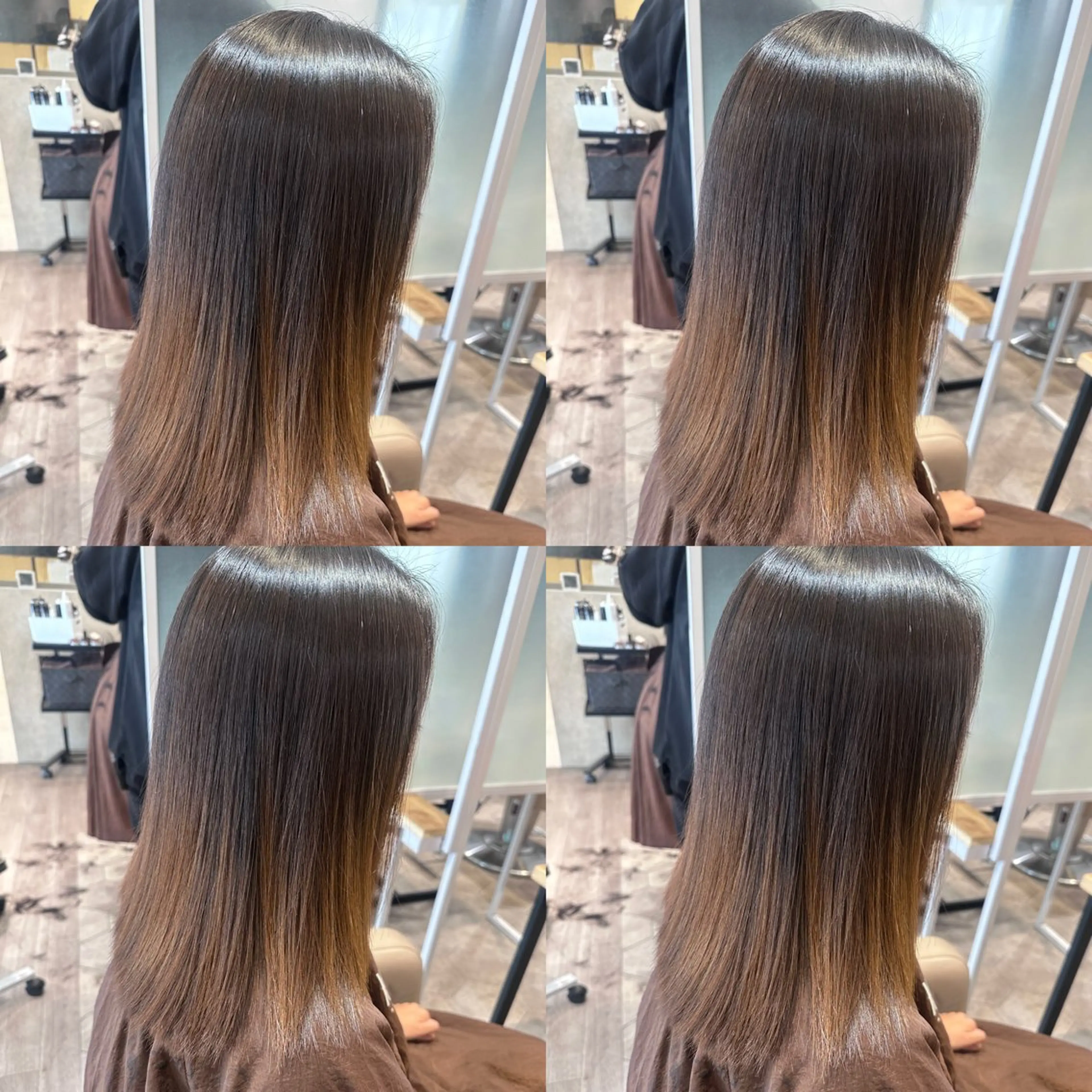 セミロング 縮毛矯正 酸性ストレート 縮毛矯正 トリートメント センター南 髪質改善 大引 優のヘアスタイル