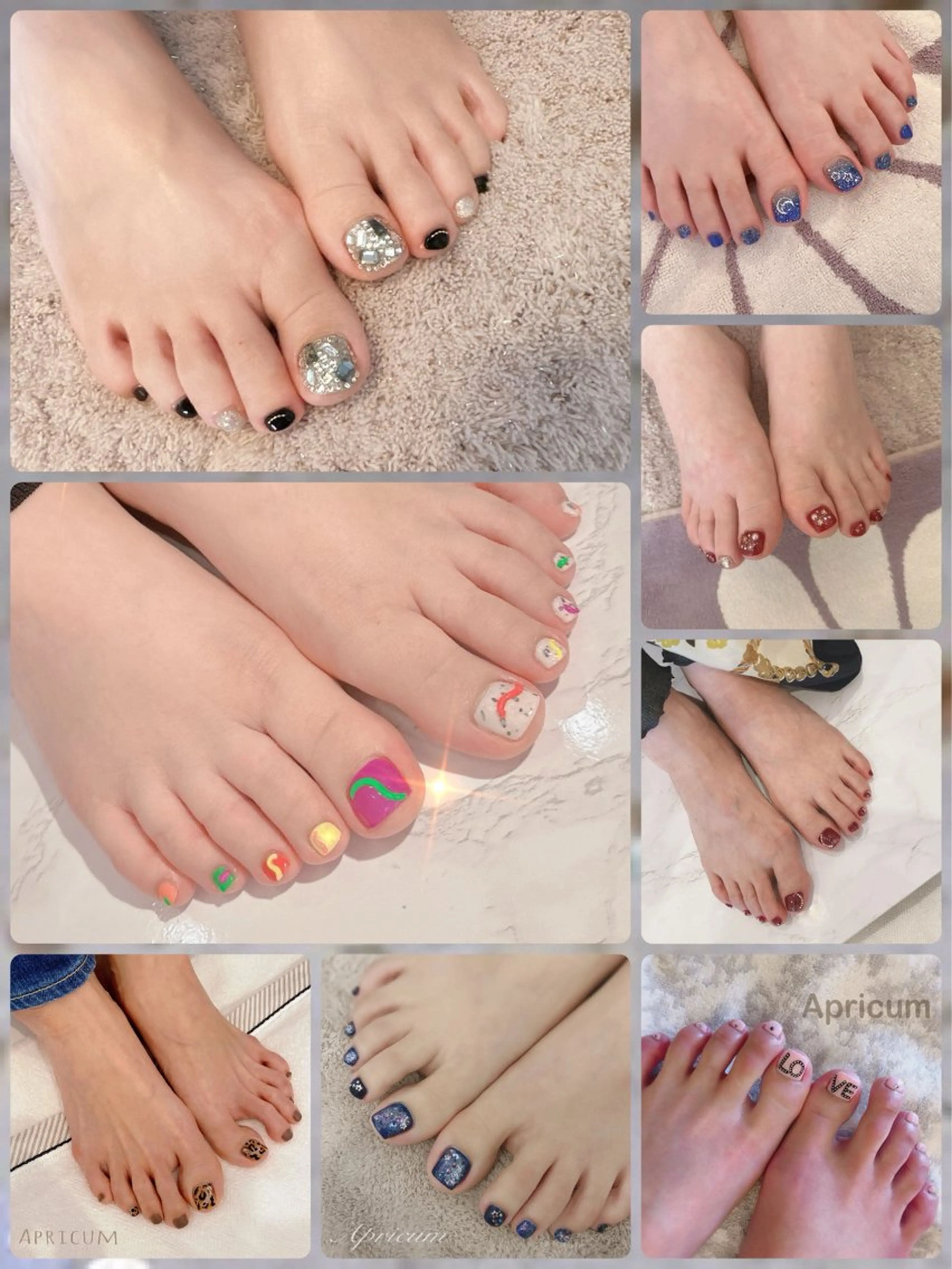 #フットネイル👣（♡オフ無料♡ ケアも　角質除去も　やりたいデザインも　🦋全部叶えたいコース🦋）の写真