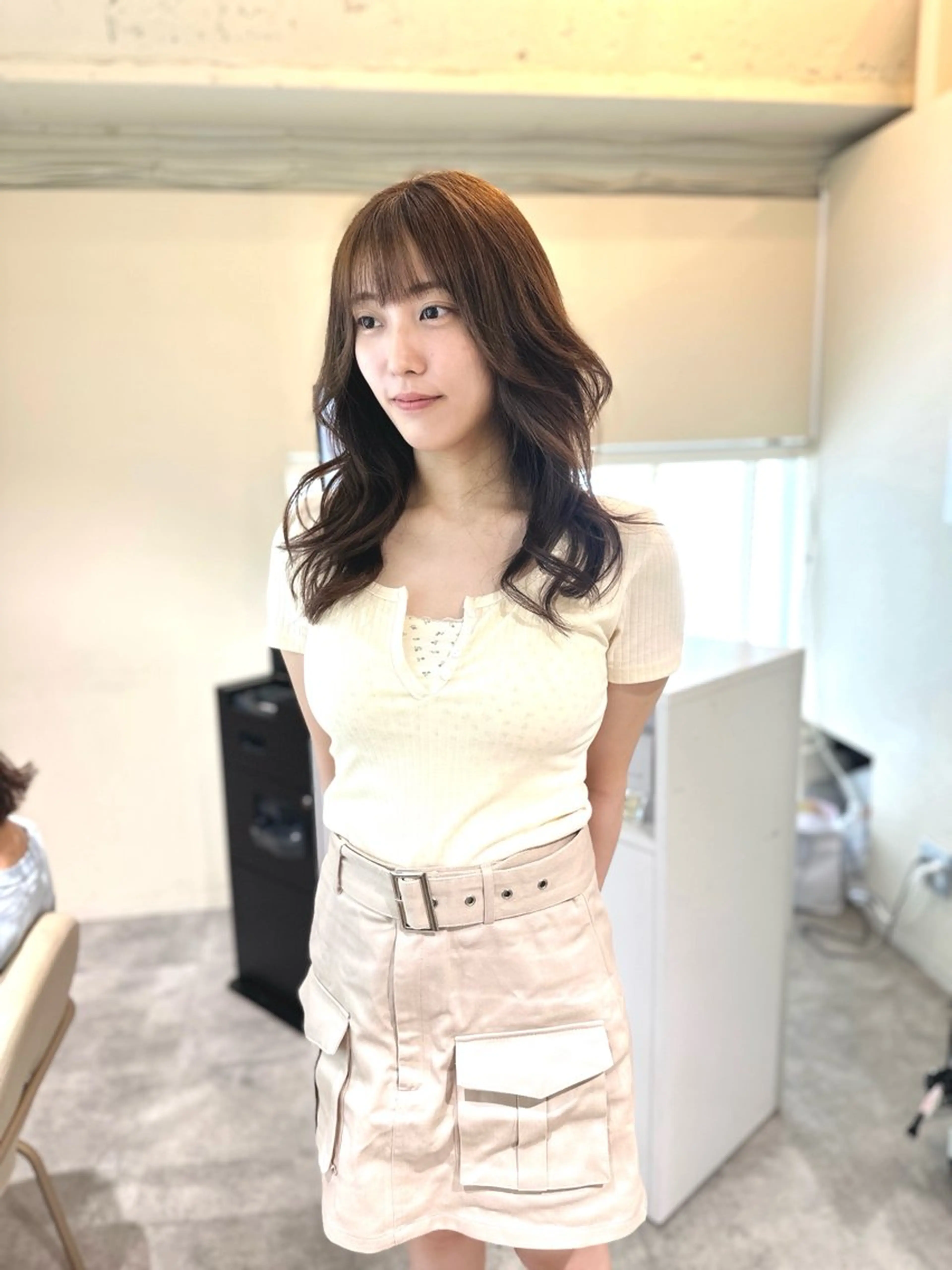 ロング カラー アディクシーカラー バレイヤージュ ブリーチ デザインカラー ダブルカラー カット トリートメント opus 店長大和 レイヤー/赤み消しのヘアスタイル