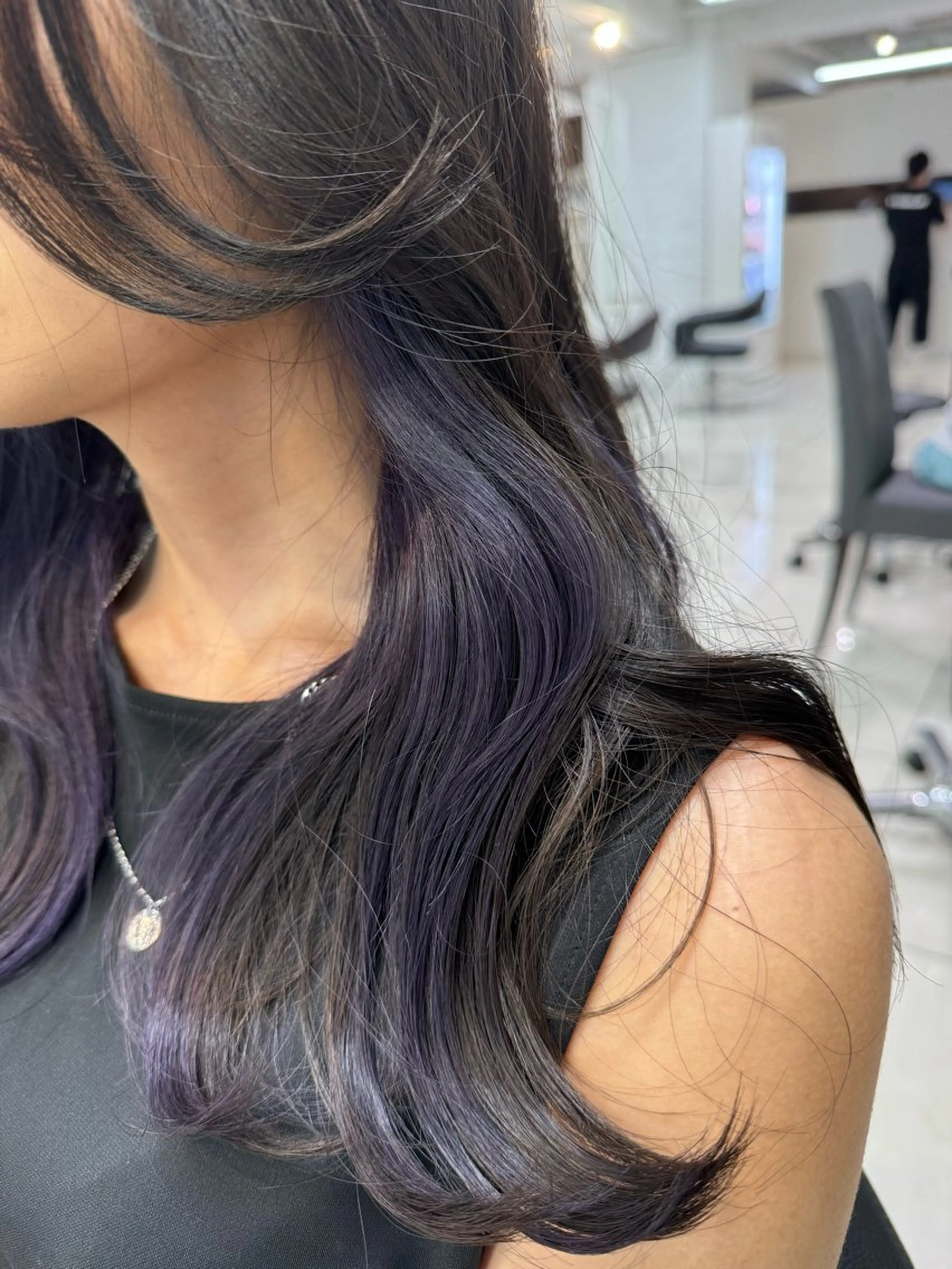 ロング カラー ブリーチ イルミナカラー ラベンダーカラー ラベンダーグレー カット ヘアカラー トリートメント 【髪質改善】 kasumi🌷🌷のヘアスタイル