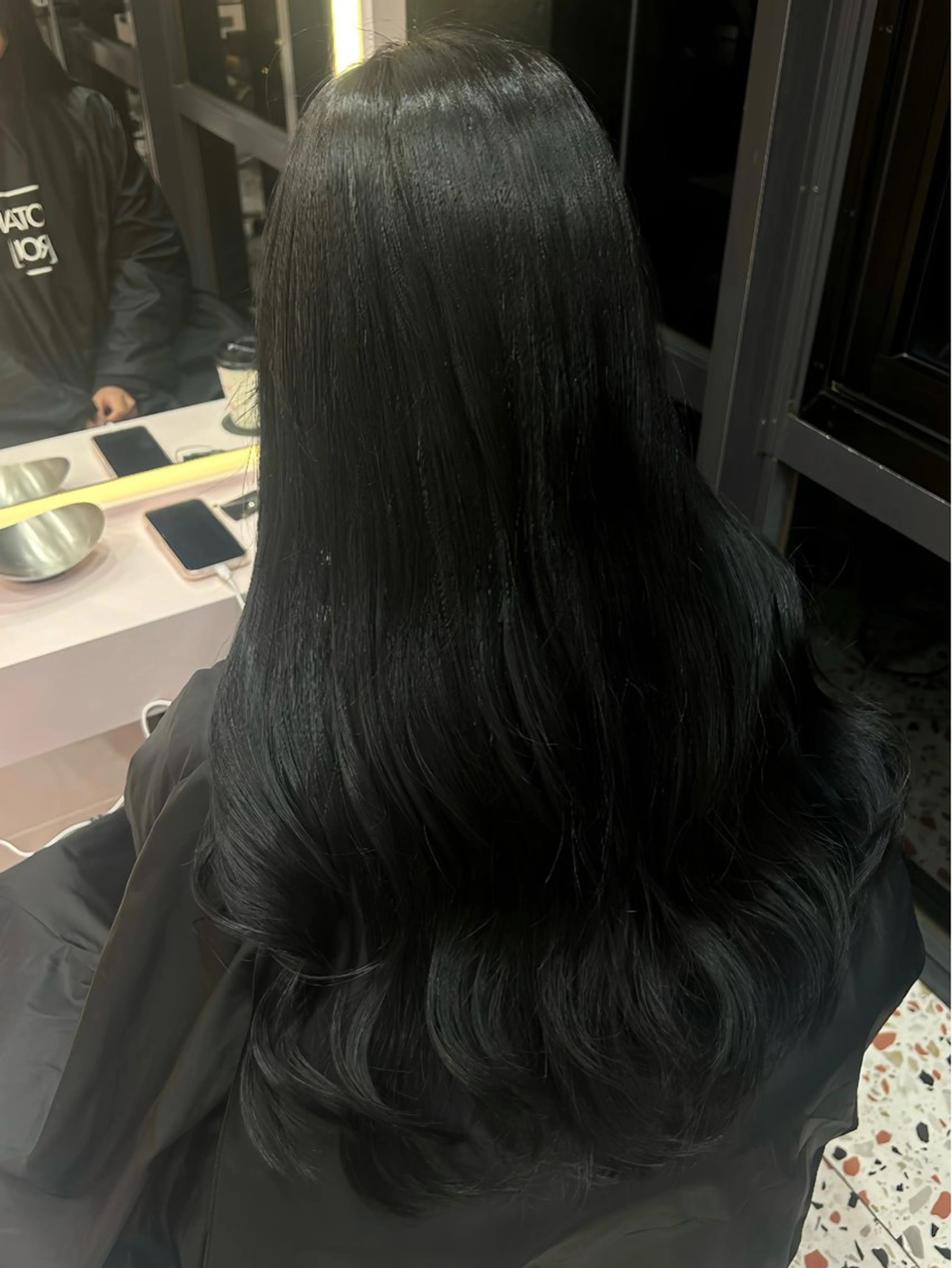 ロング カラー カット ヘアカラー トリートメント 原宿／ワンホンヘア SAAYA🖤のヘアスタイル