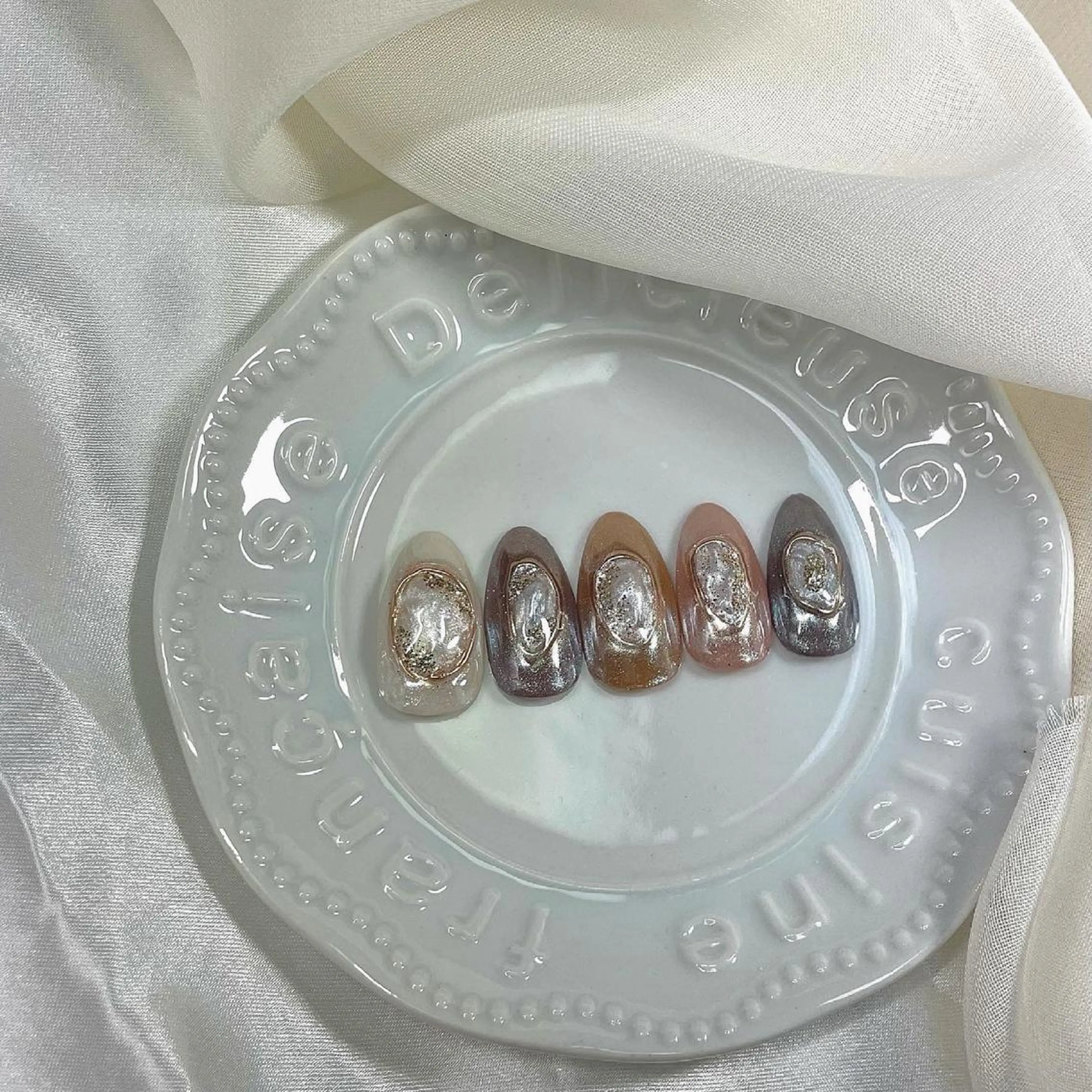 カラー ネイル 𓂃🦢Aurora Swan🌙𓂃のネイルデザイン