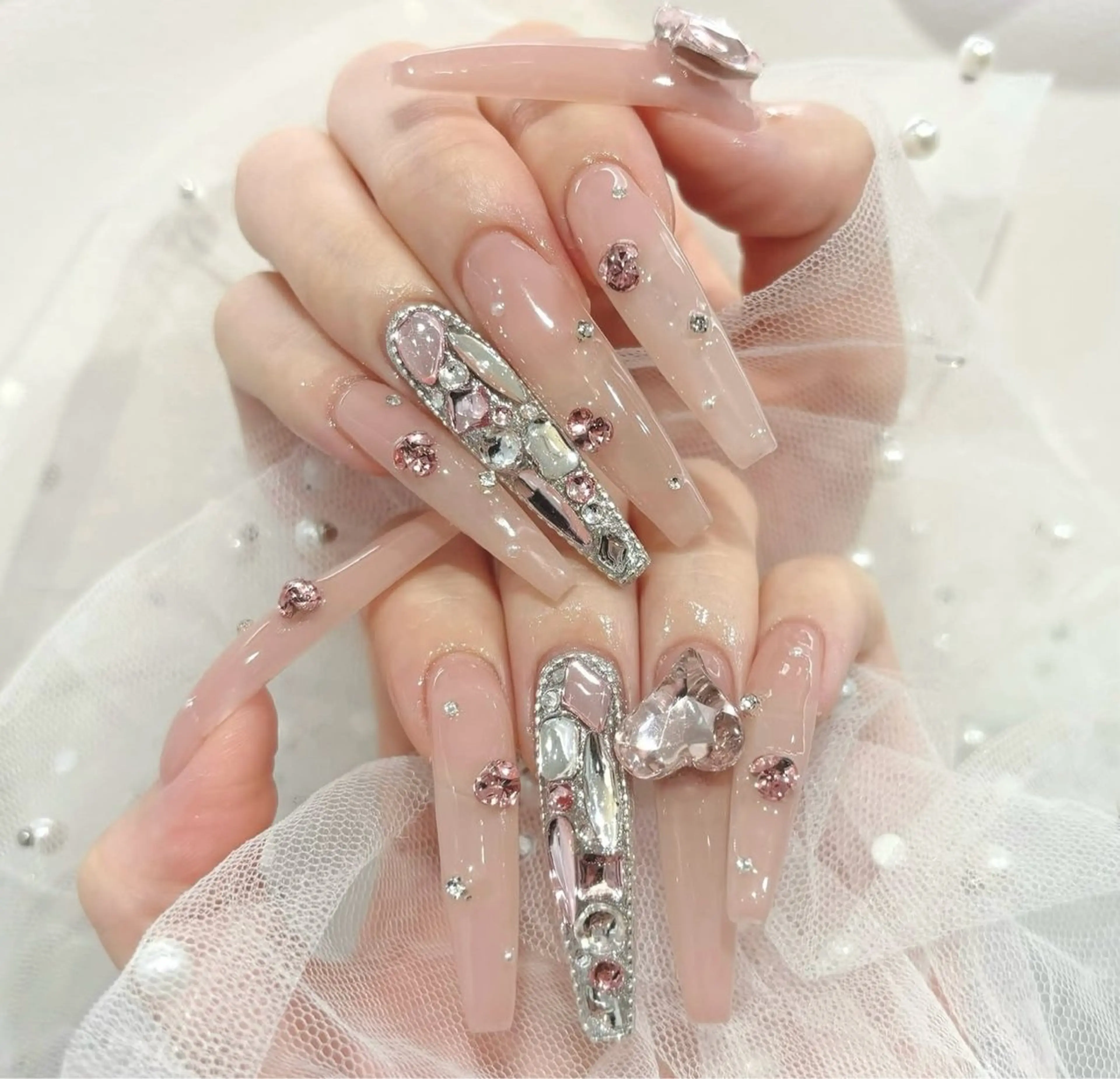 ネイル 長さ出し Mi nailsのネイルデザイン