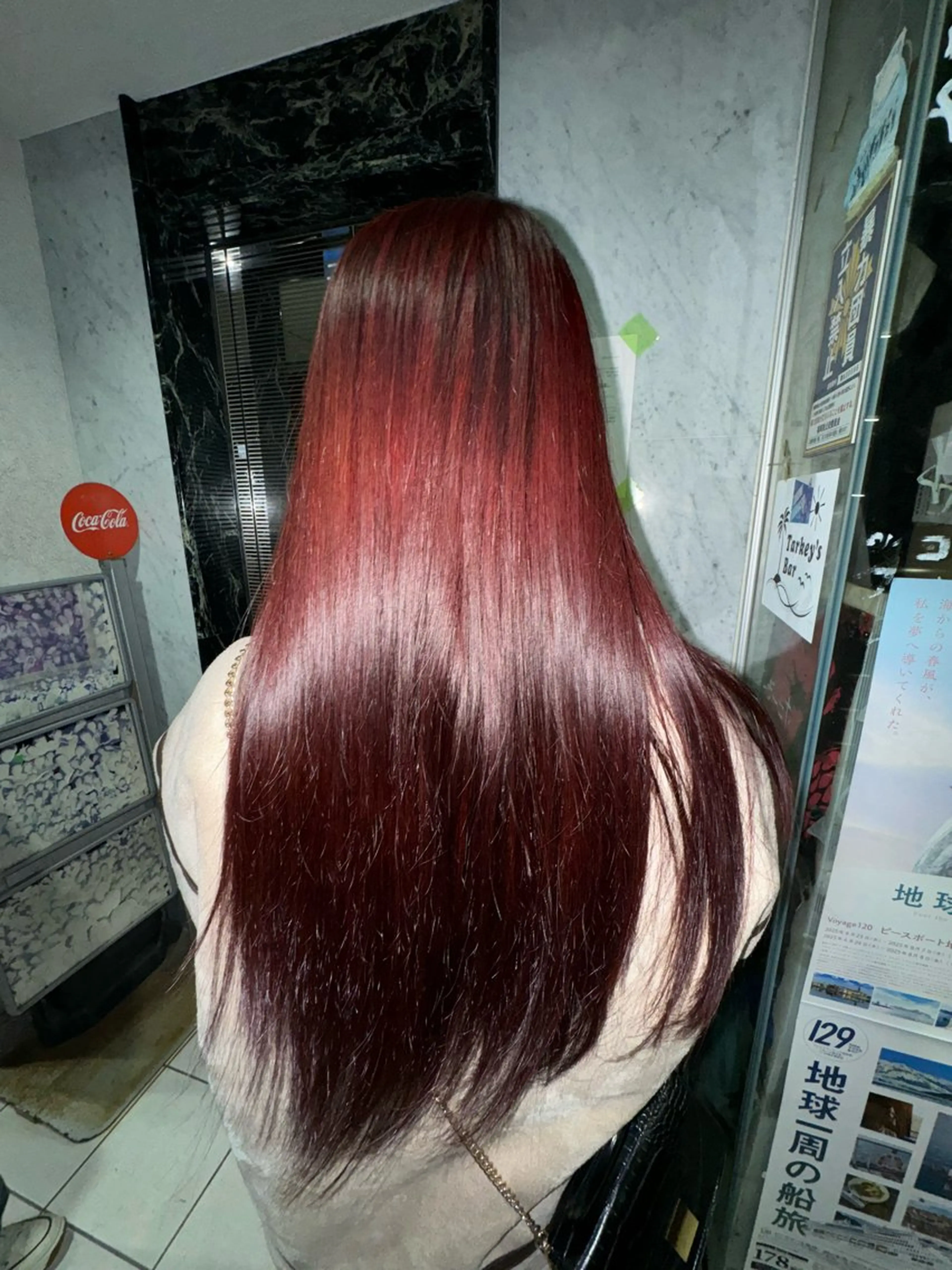 ロング カラー ブリーチ ブリーチなしカラー ヘアカラー 椎葉 祐也のヘアスタイル