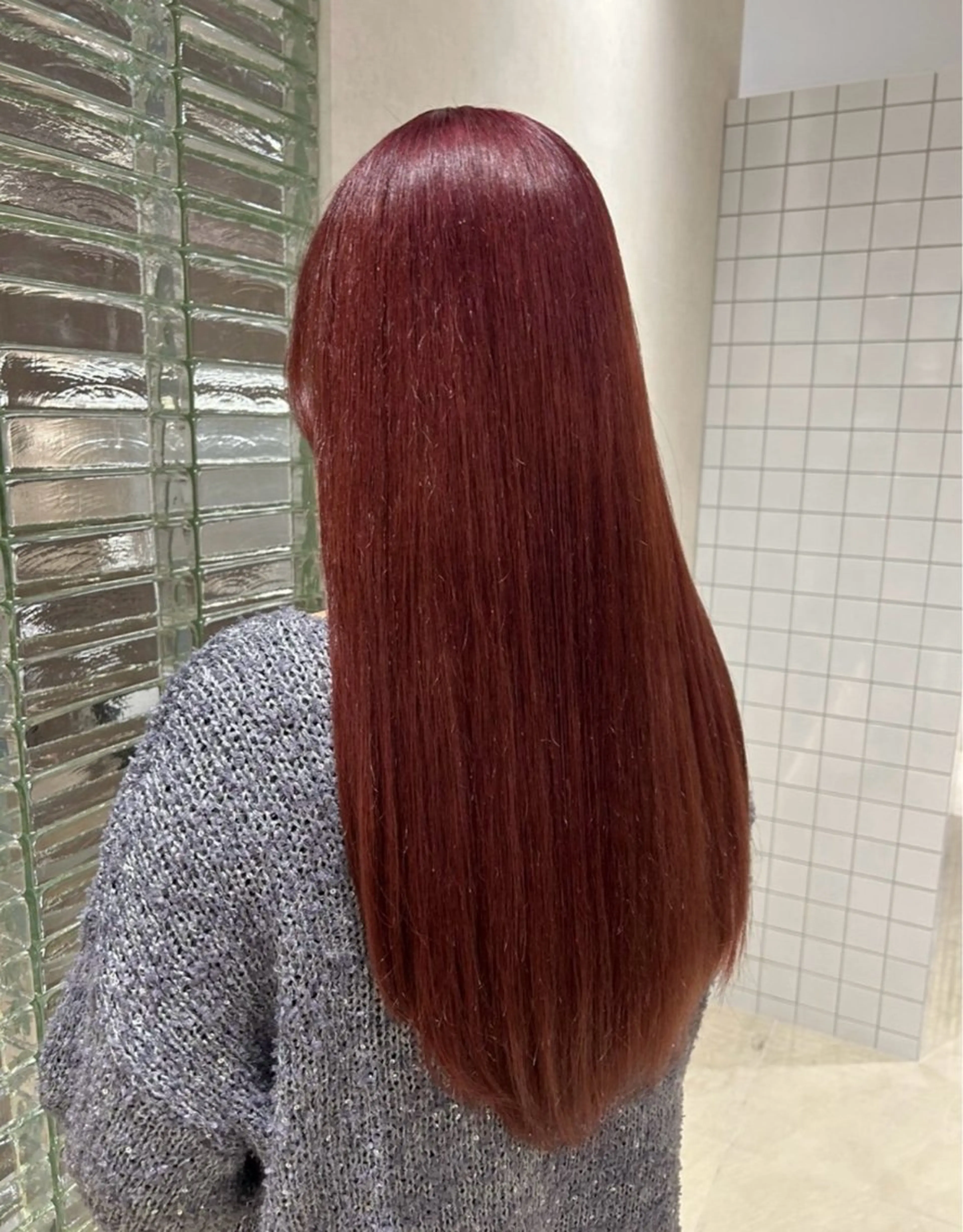 セミロング カラー ヘアアレンジ メンズ Salowin原宿ash所属・‎透明感×艶髪 ‎🫒maki🎀のヘアスタイル