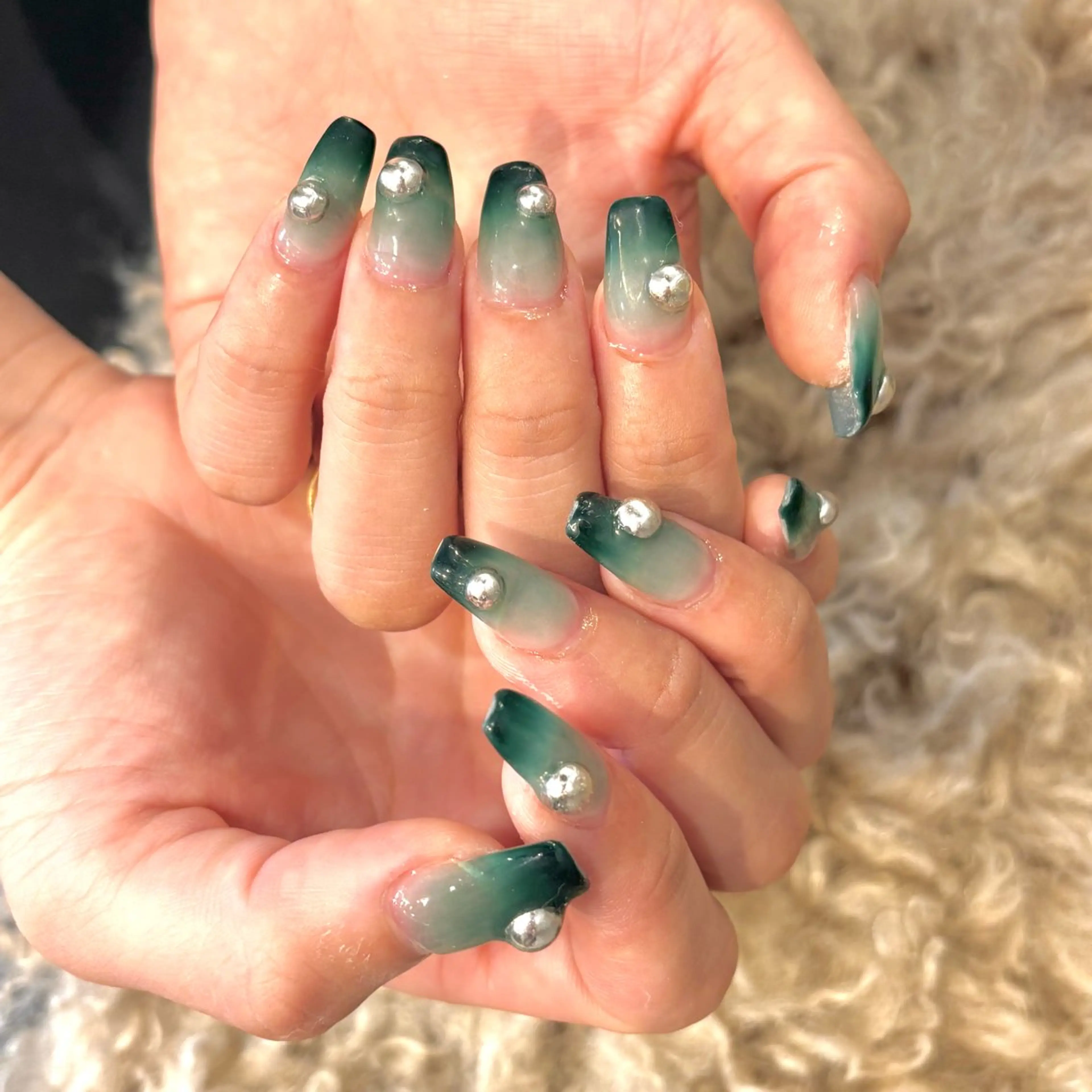 ネイル グラデーション ロングネイル スカルプネイル ハンドネイル Chipie_ ayanoのネイルデザイン