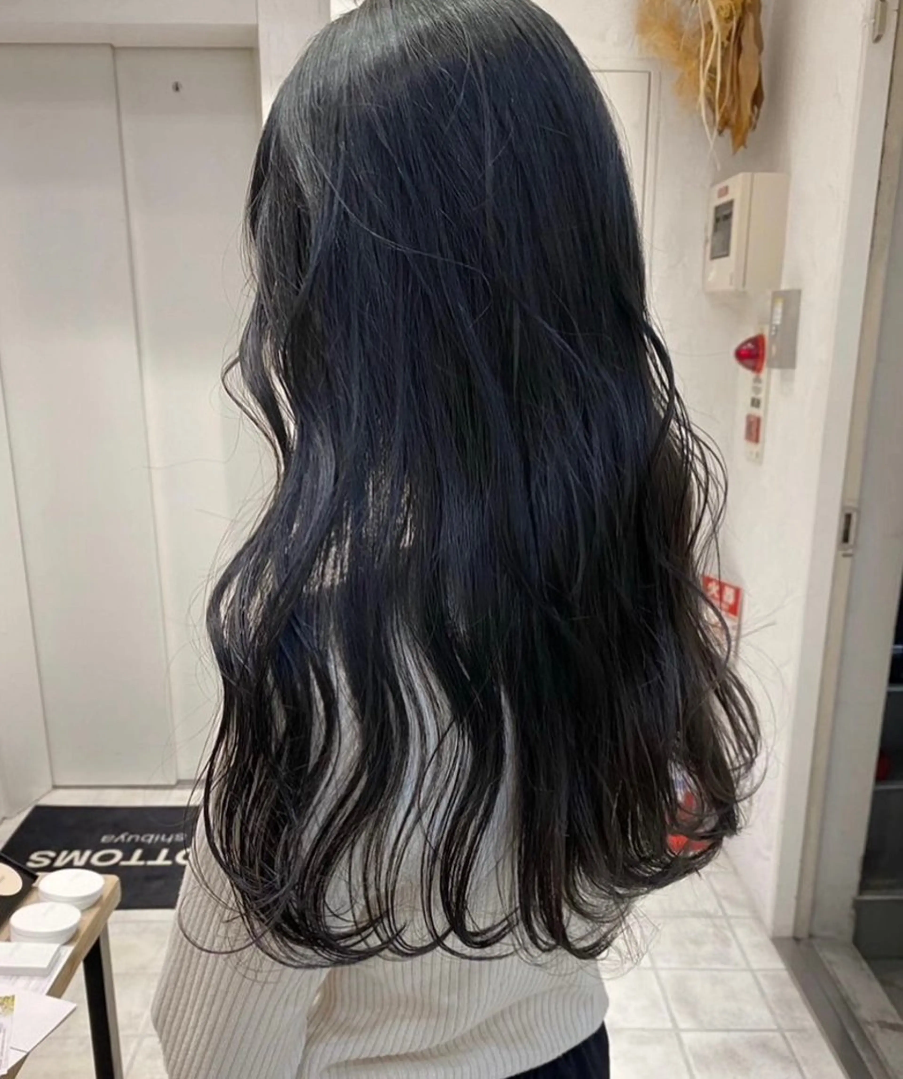 ロング カラー 黒髪 ブルーカラー ブルーブラック 🌟アレンジが似合う カラー🌟Rumiのヘアスタイル