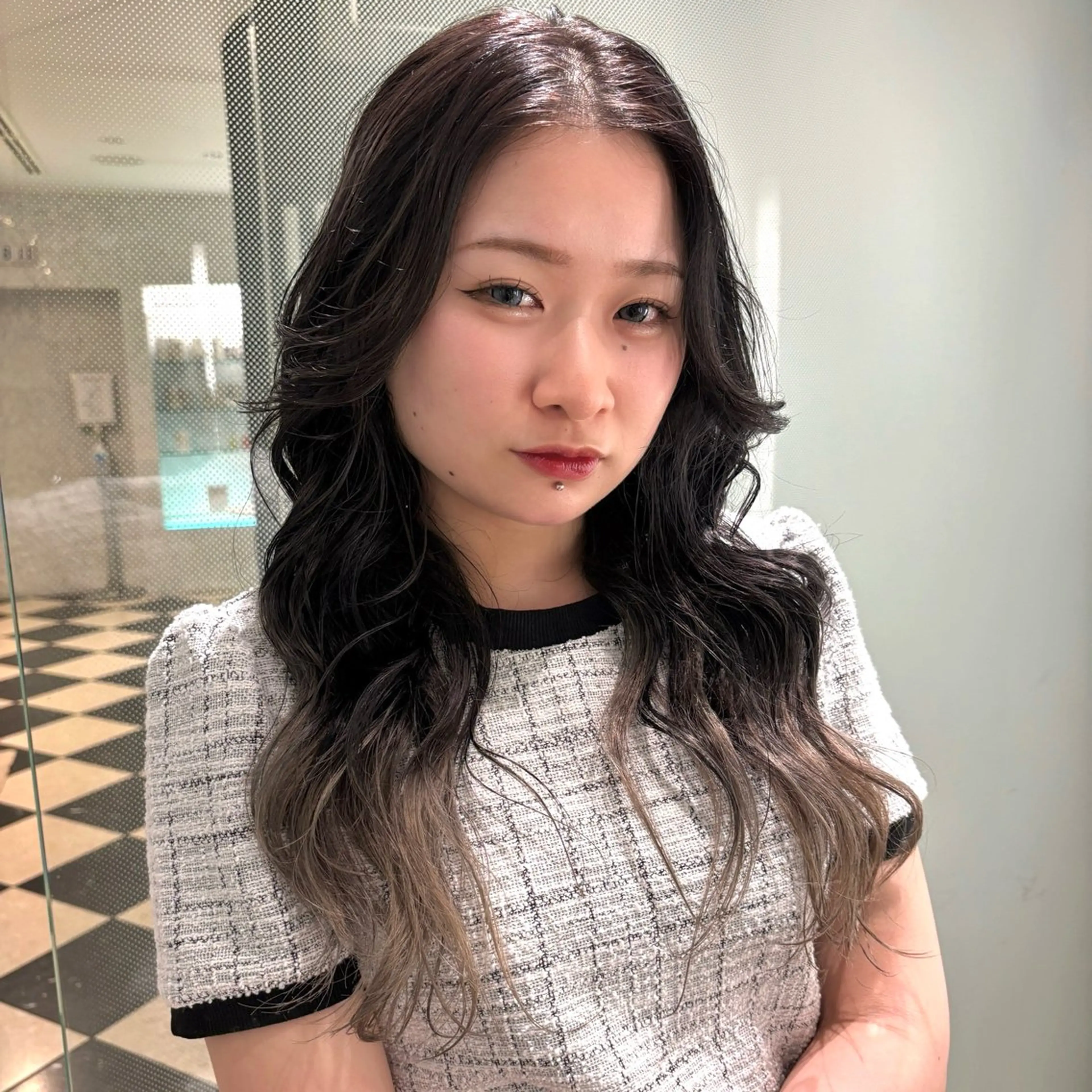 セミロング カラー デザインカラー グラデーションカラー レイヤーカット /ボブ/azusaのヘアスタイル