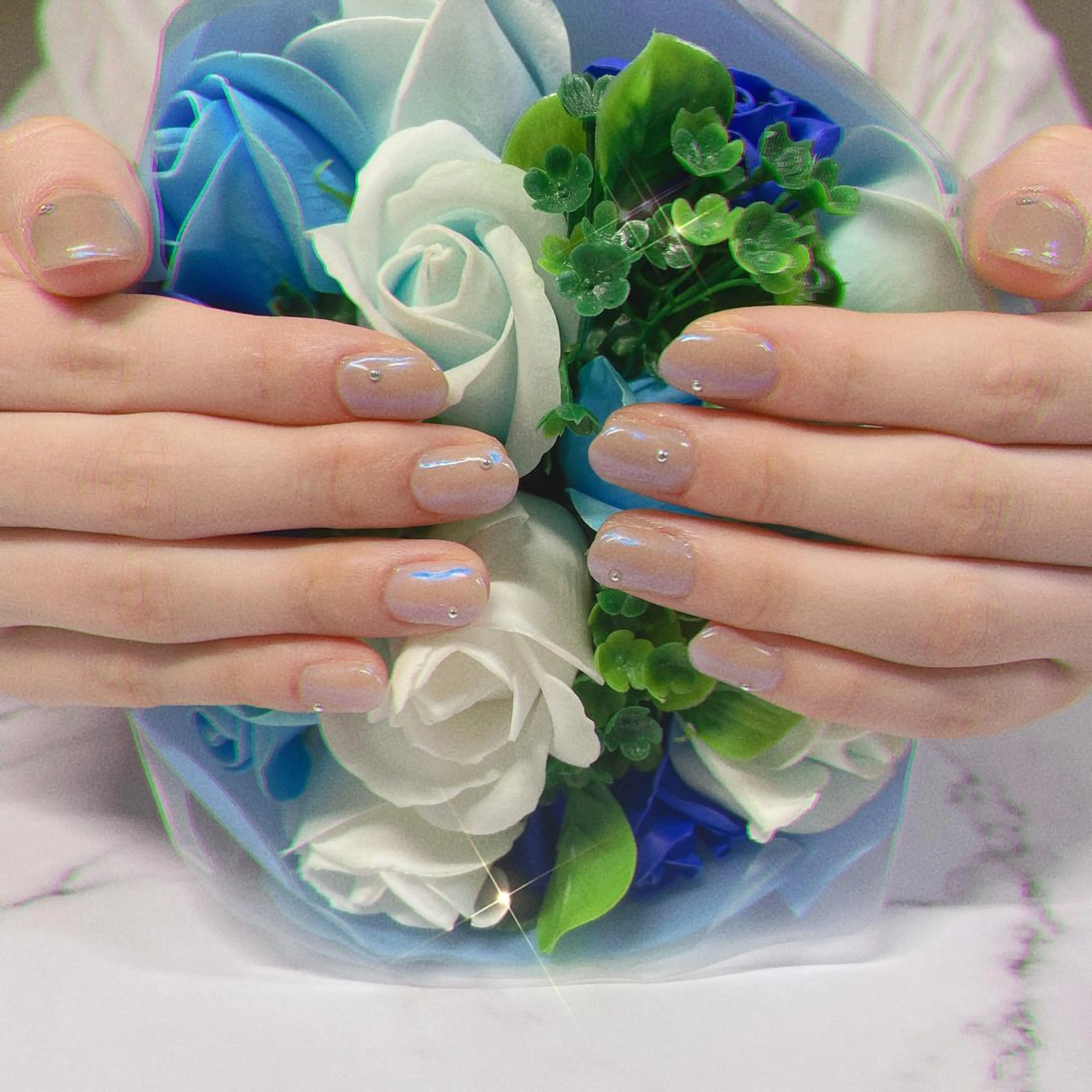 ネイル オーロラネイル ミラーネイル 奥園 良恵のネイルデザイン