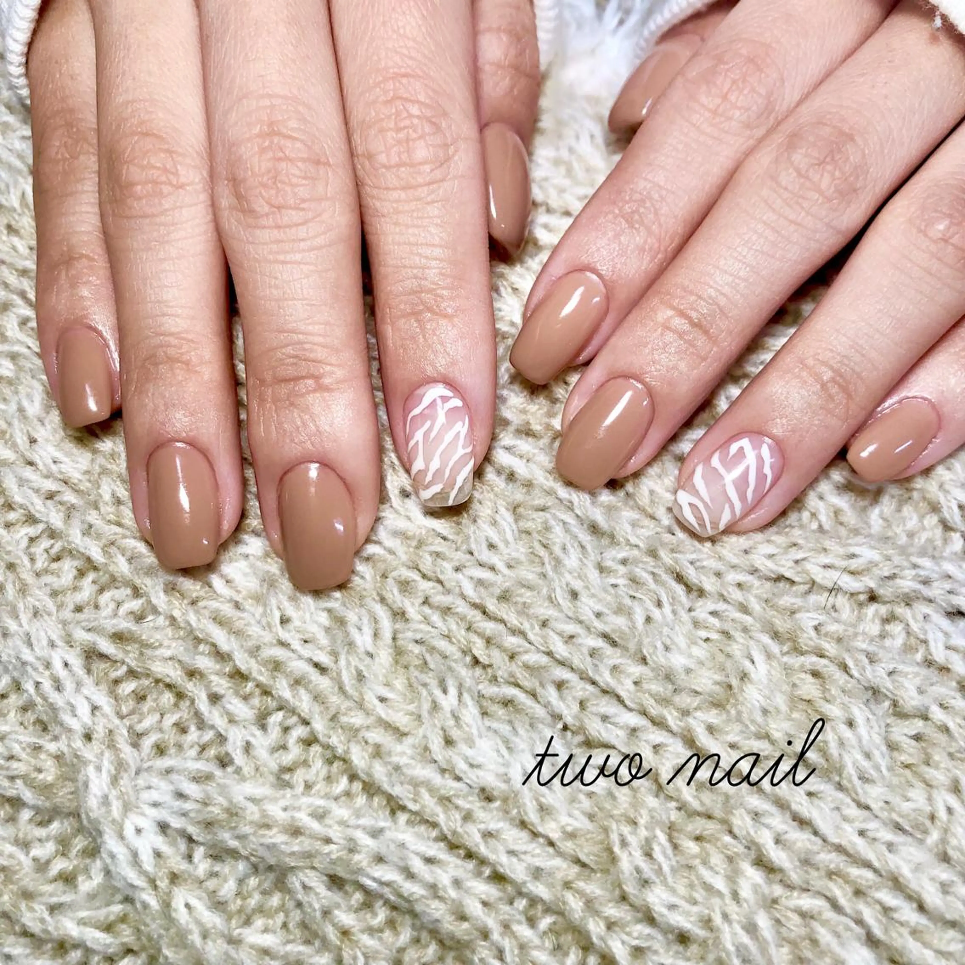 ネイル アートネイル フットネイル ハート ニュアンスネイル ホワイト two nailのネイルデザイン