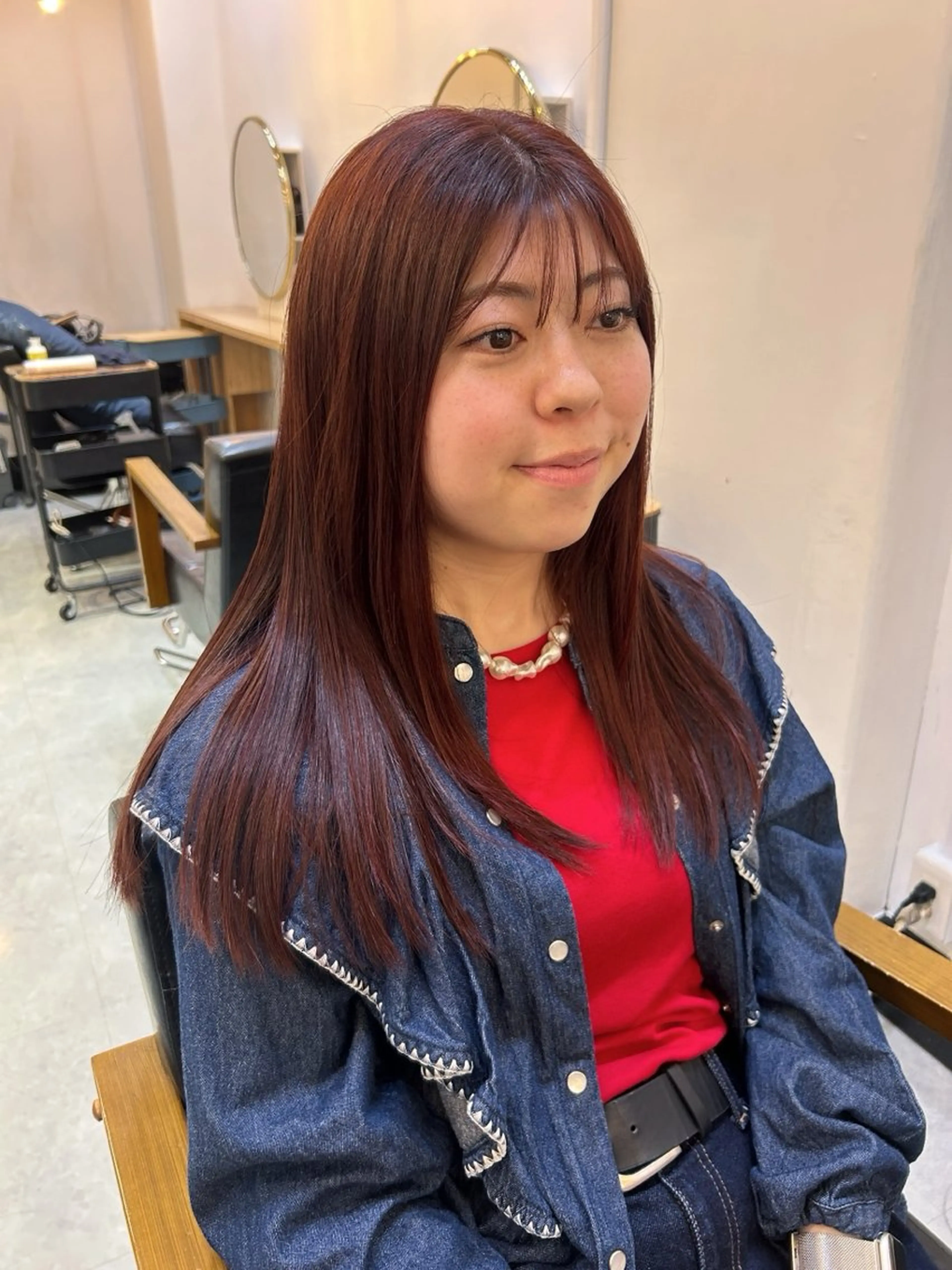 ロング カラー カット ヘアカラー トリートメント CARICIA 白木 由里加/新栄のヘアスタイル